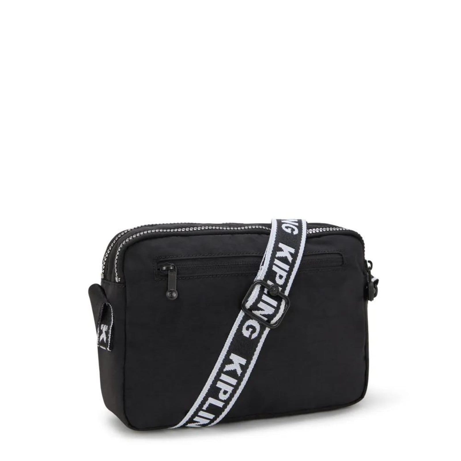 Vista 2 Bolsa Kipling Abanu M Zip Glorious Silver Kipling preto silver