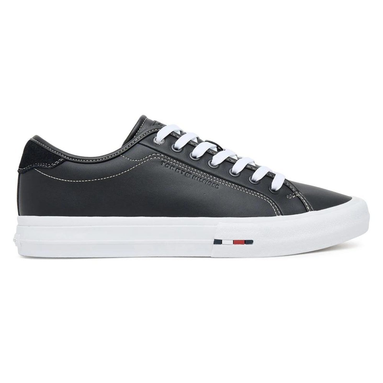 Tênis Tommy Hilfiger TH Hi Vulc Street LTH Stitch Black