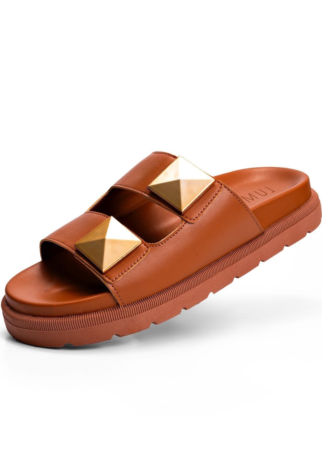 Papete Feminina Lumiss Chinelo Casual Confortável Spike Pirâmide