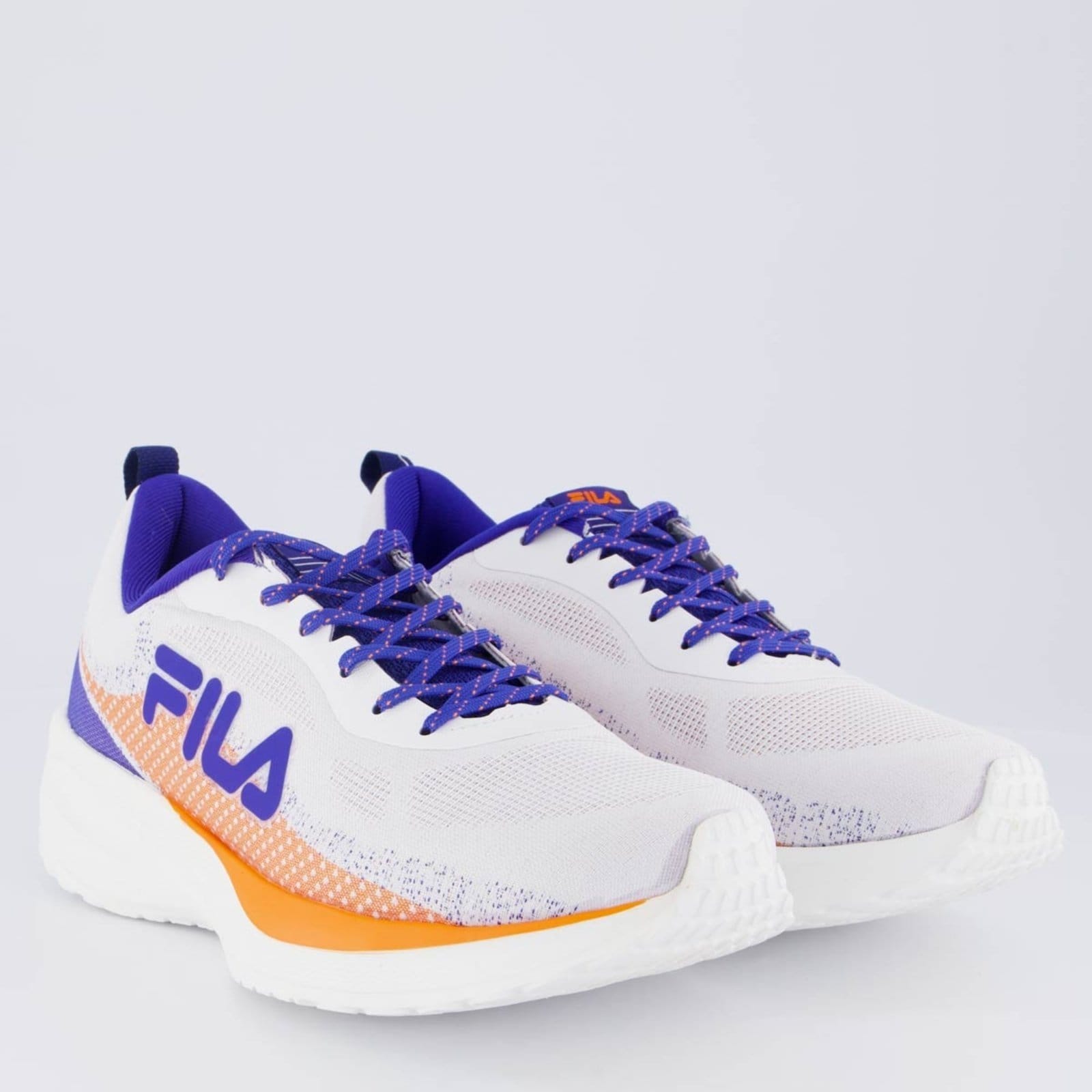 Vista 2 Tênis Fila Effecto 2 Branco e Azul Fila branco azul