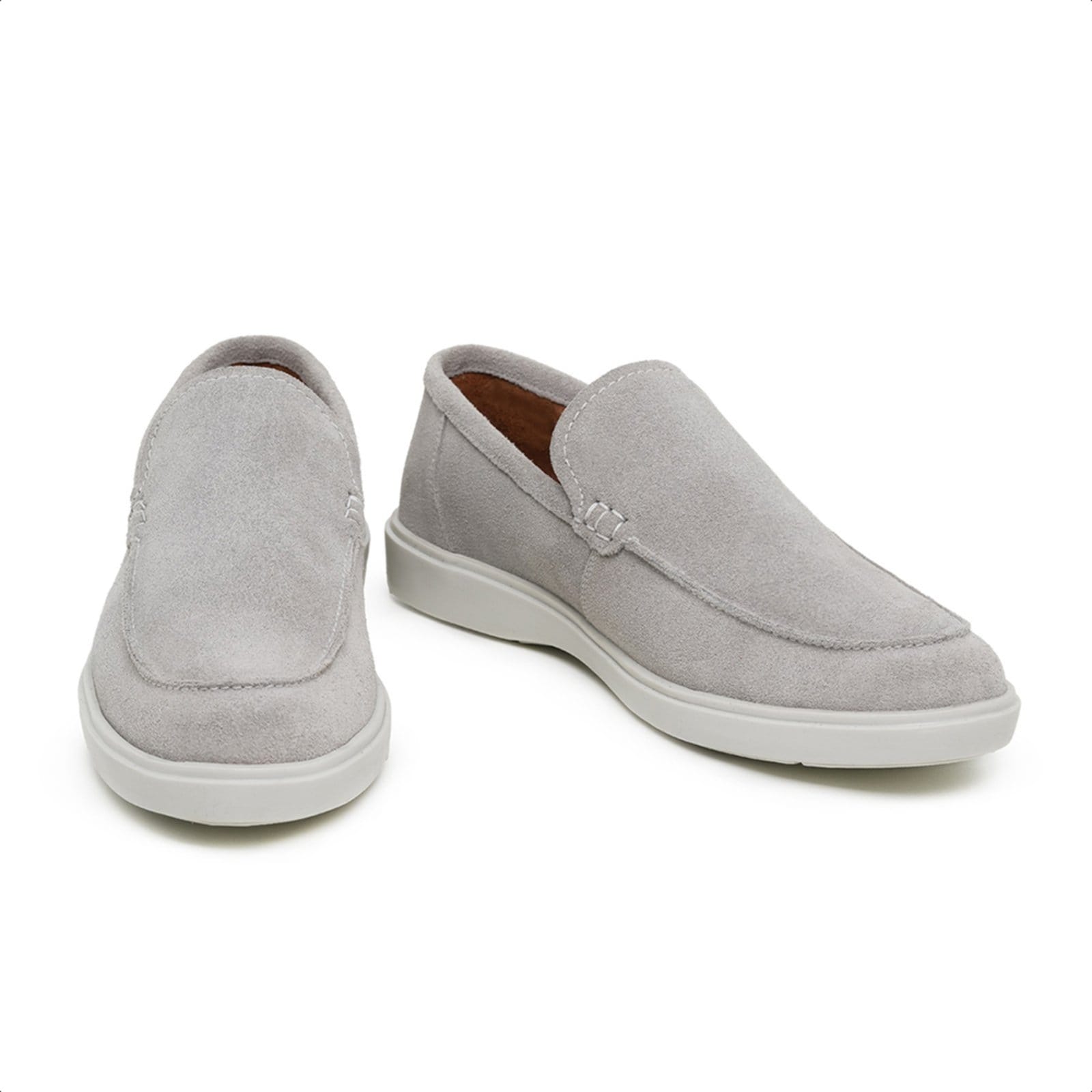 Vista 2 Sapato Mocassim Malbork Masculino em Camurça 3000 Malbork cinza