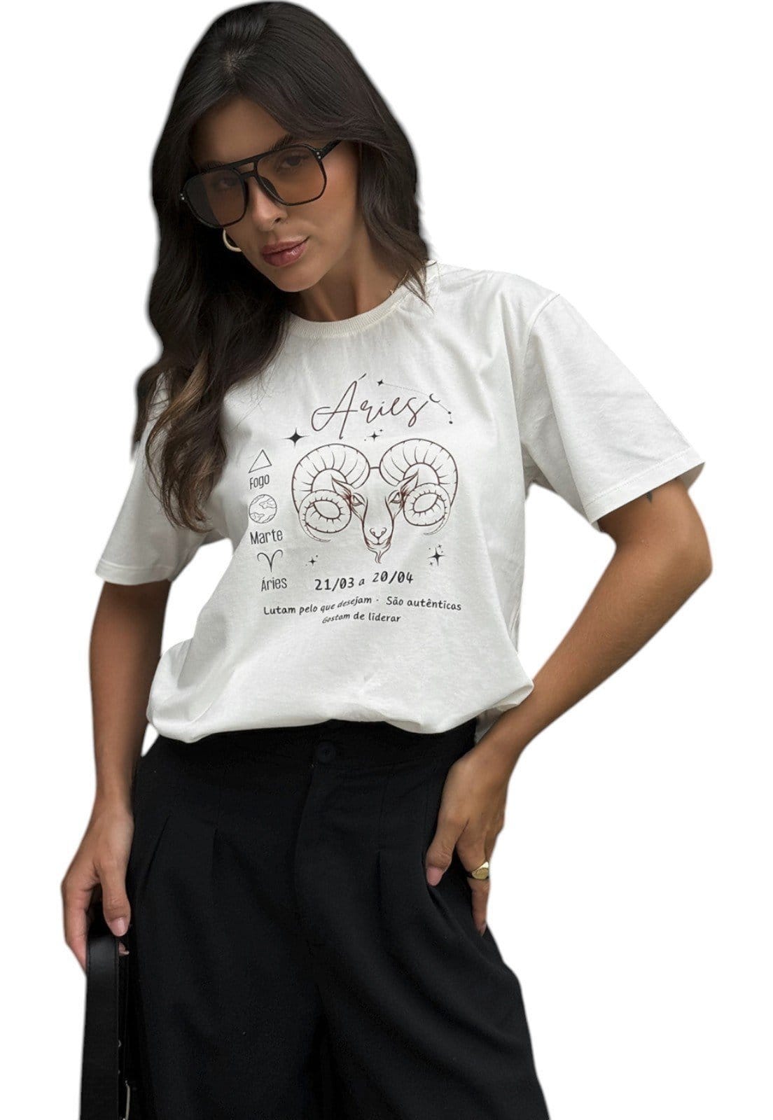 Camiseta Cianitas Off Estampa Signo Áries