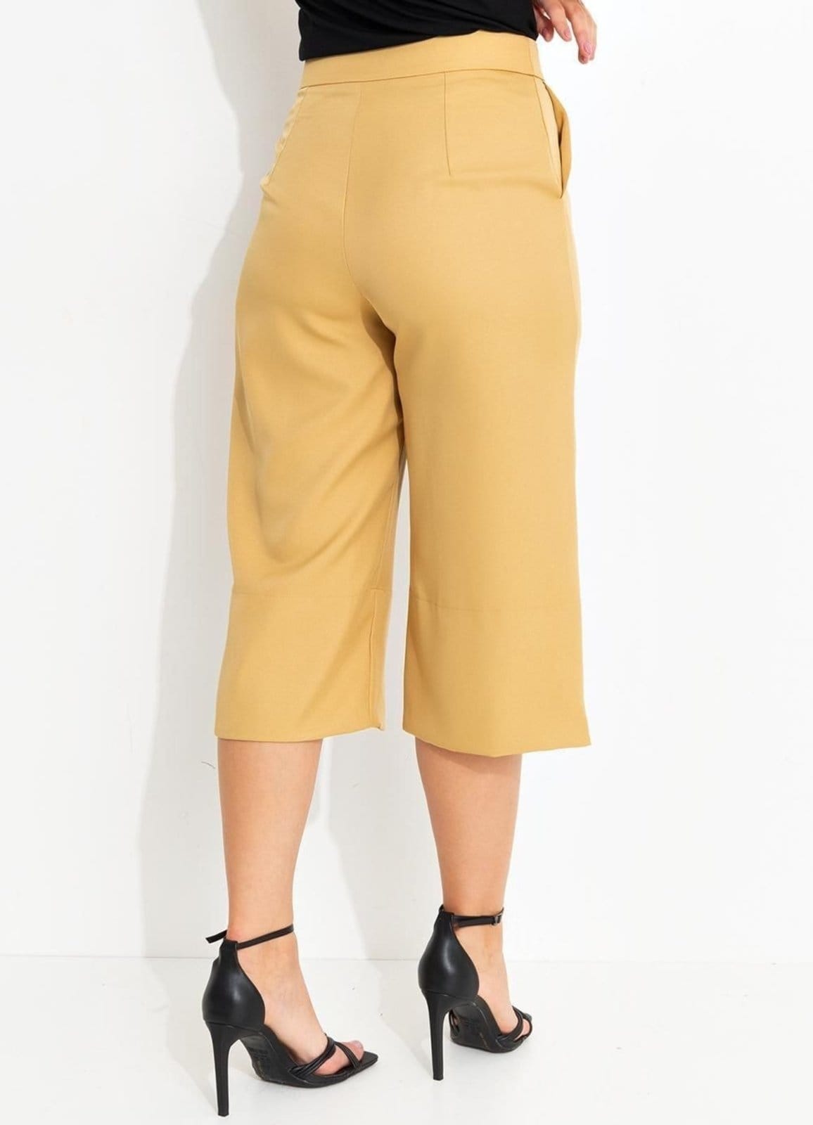 Vista 2 Jorts Alfaiataria Caramelo Colorido Quintess bege