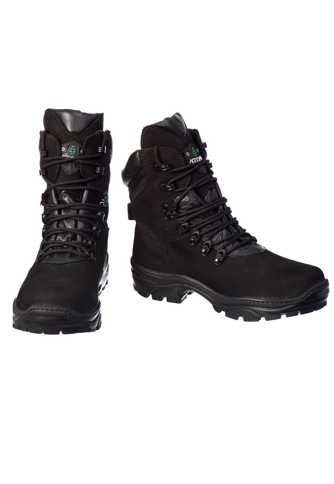 Vista 2 Coturno Militar Cano Longo Accona Em Couro 182203 Accona preto