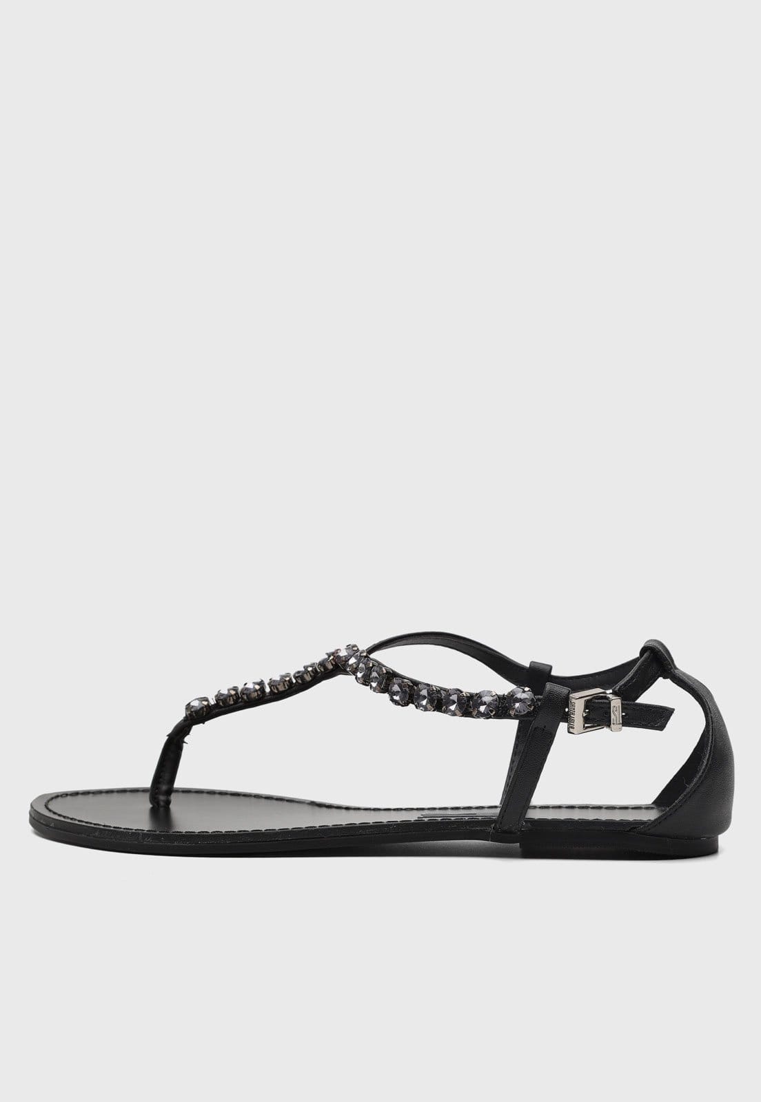 Vista principal Rasteira Santa Lolla Fivela Preta Santa Lolla preto