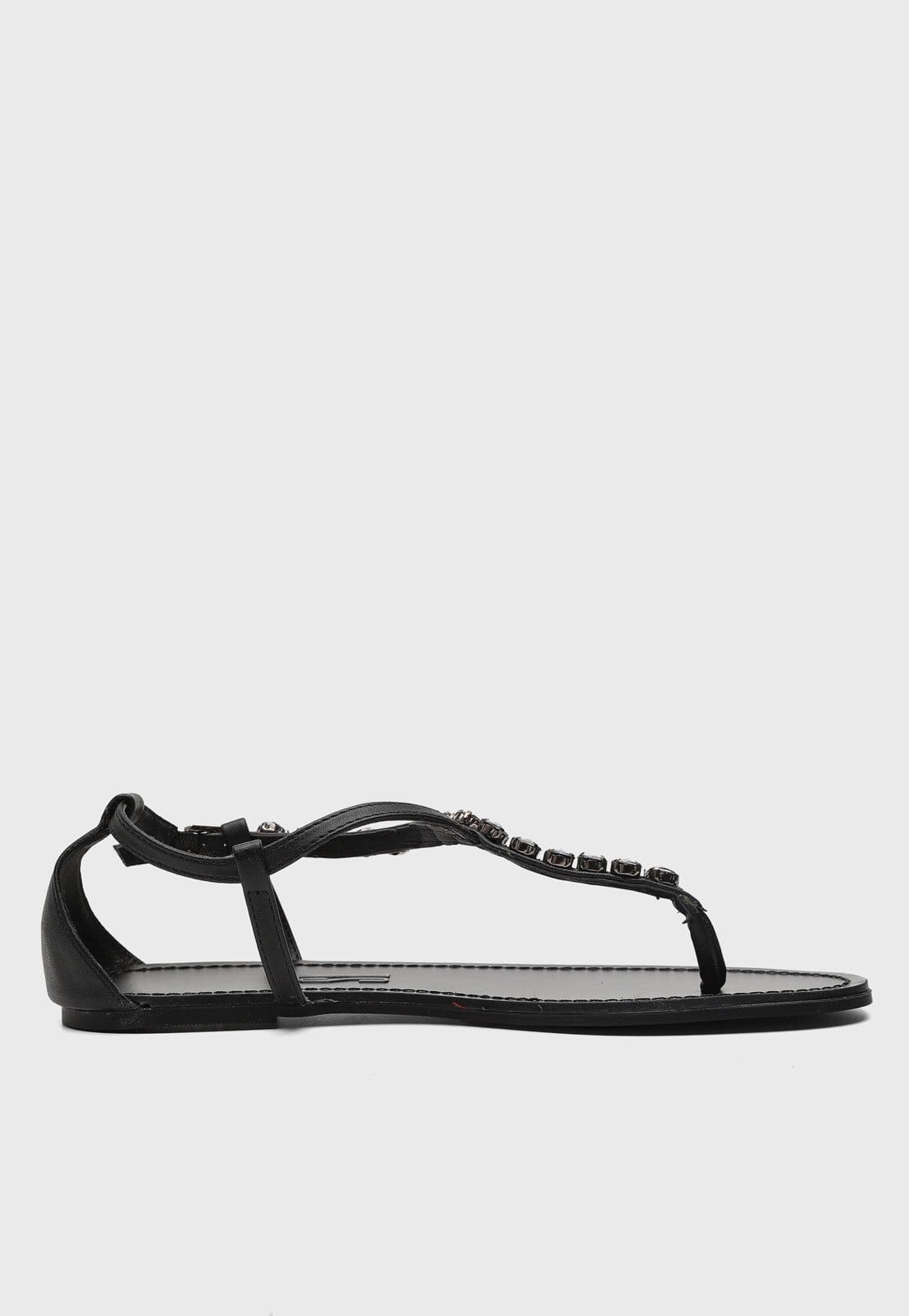 Vista 2 Rasteira Santa Lolla Fivela Preta Santa Lolla preto