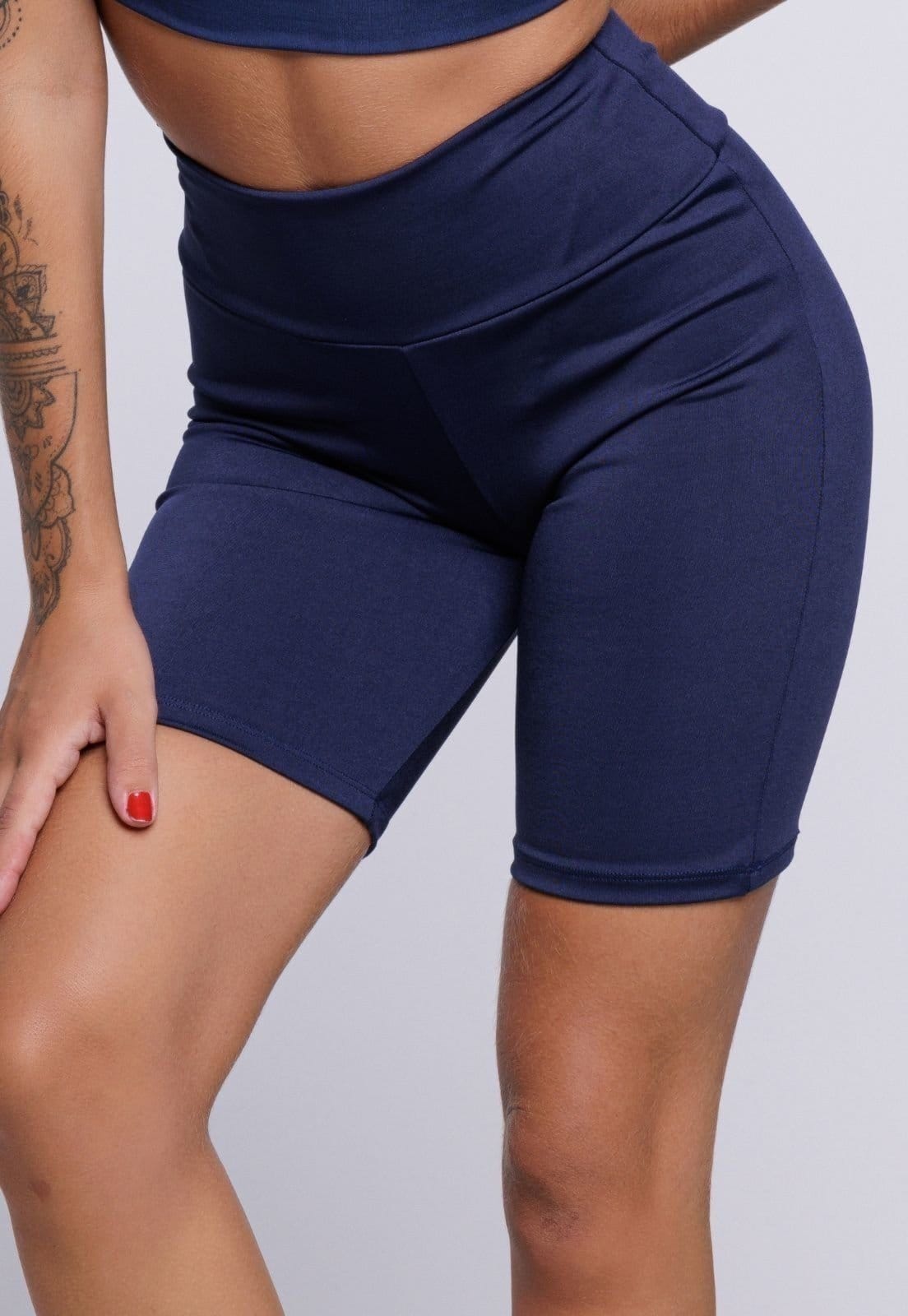 Vista 2 Bermudinha Vekyo Legging Fitness Marinho VEKYO azul marinho