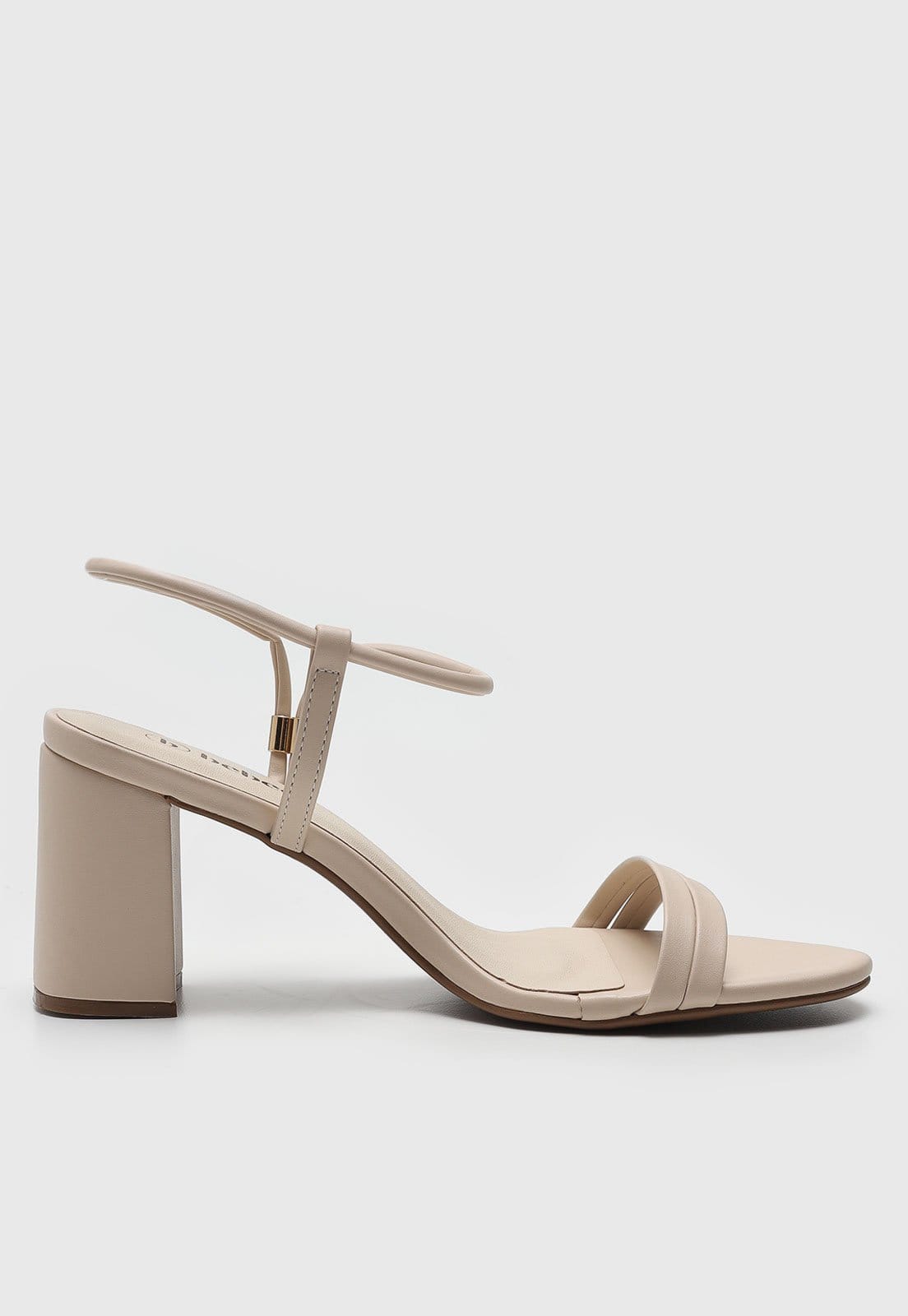 Vista 2 Sandália Feminina cê Salto Bloco Bico Quadrado Off-White BEBECÊ off-white white