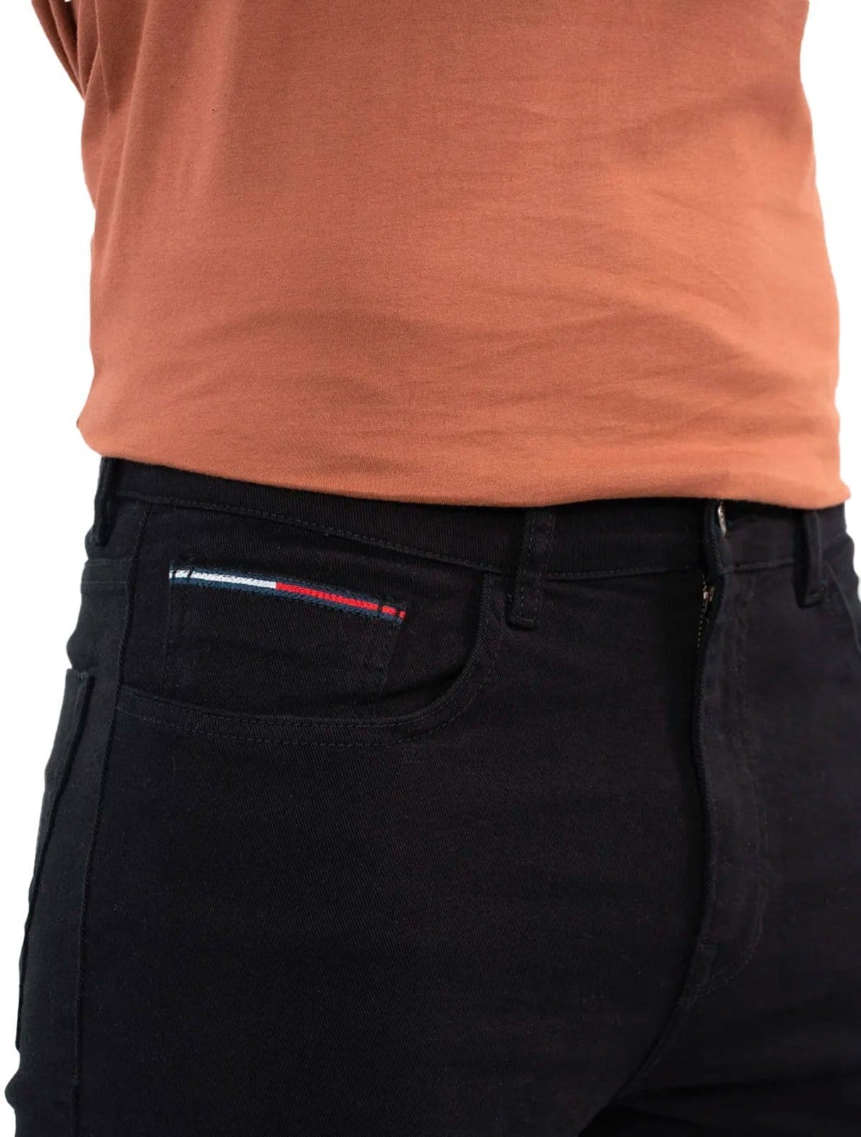 Vista 2 Calça Tommy Hilfiger Masculina Slim Scanton Preta Tommy Hilfiger preto