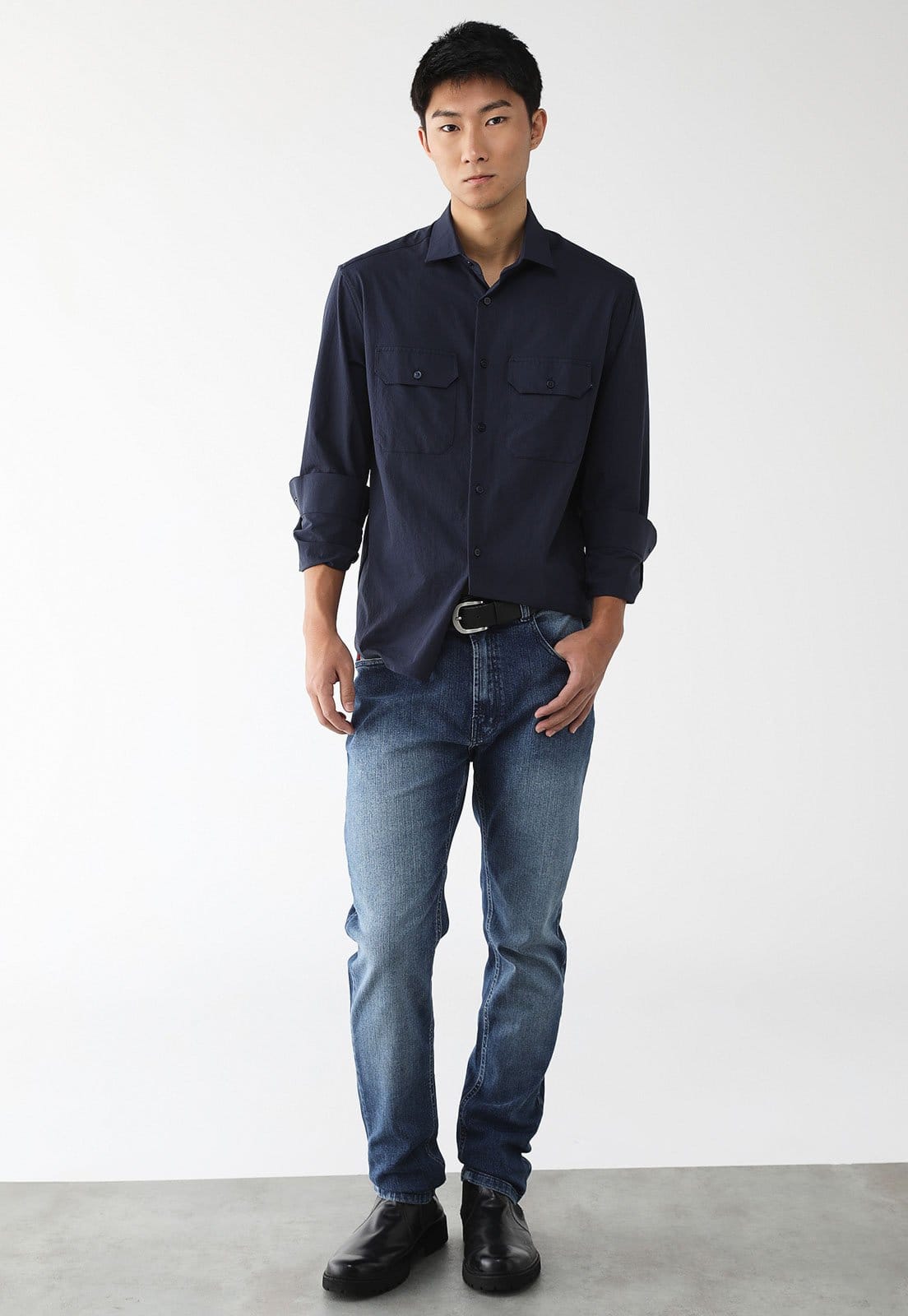 Camisa Ellus Reta Pockets Azul-Marinho - 2