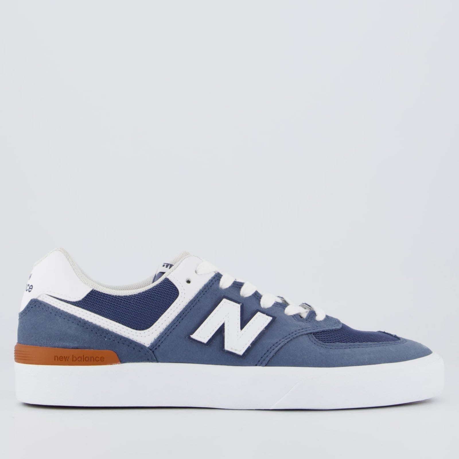 Vista principal Tênis New Balance NM574 Marinho e Branco New Balance azul
