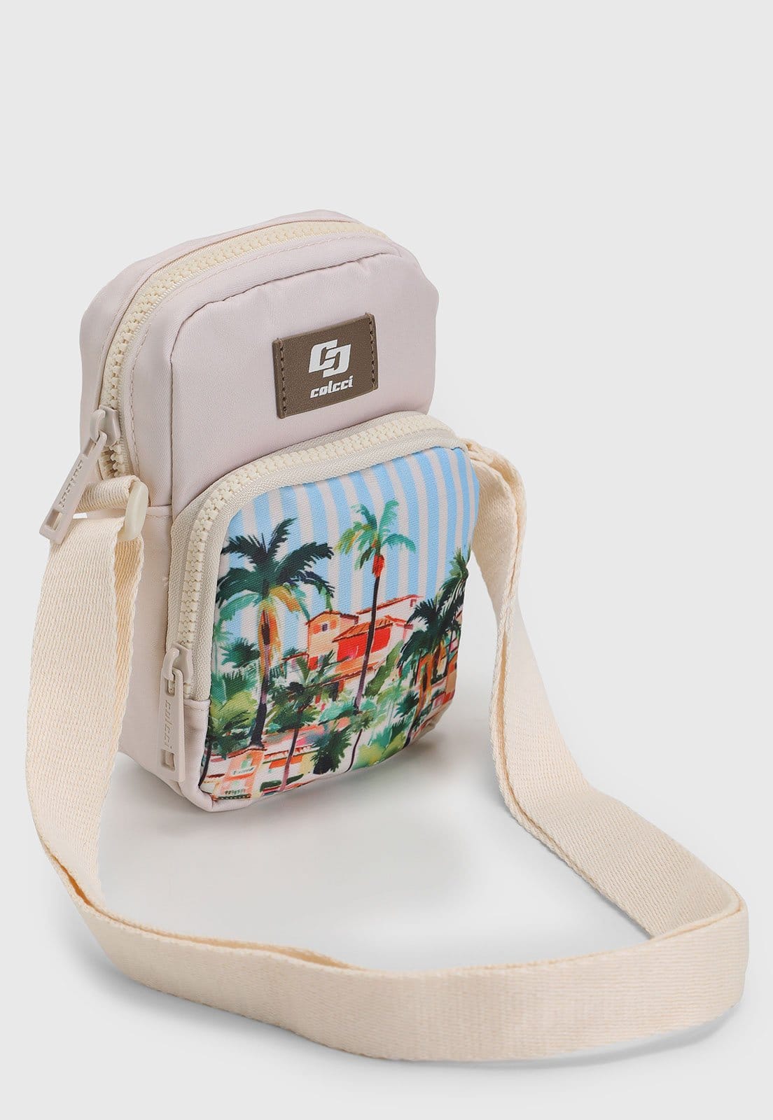 Vista 2 Bolsa Feminina Colcci Estampa Tropical Claro Colcci rosa