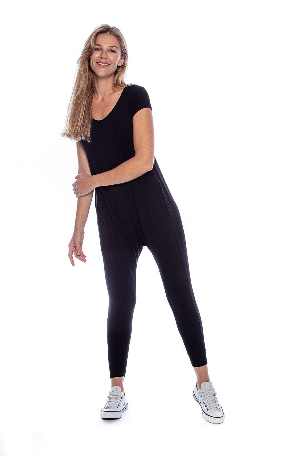 Vista 2 Macacão Saruel Malha com Manga Curta Amazonia Vital Amazonia Vital preto