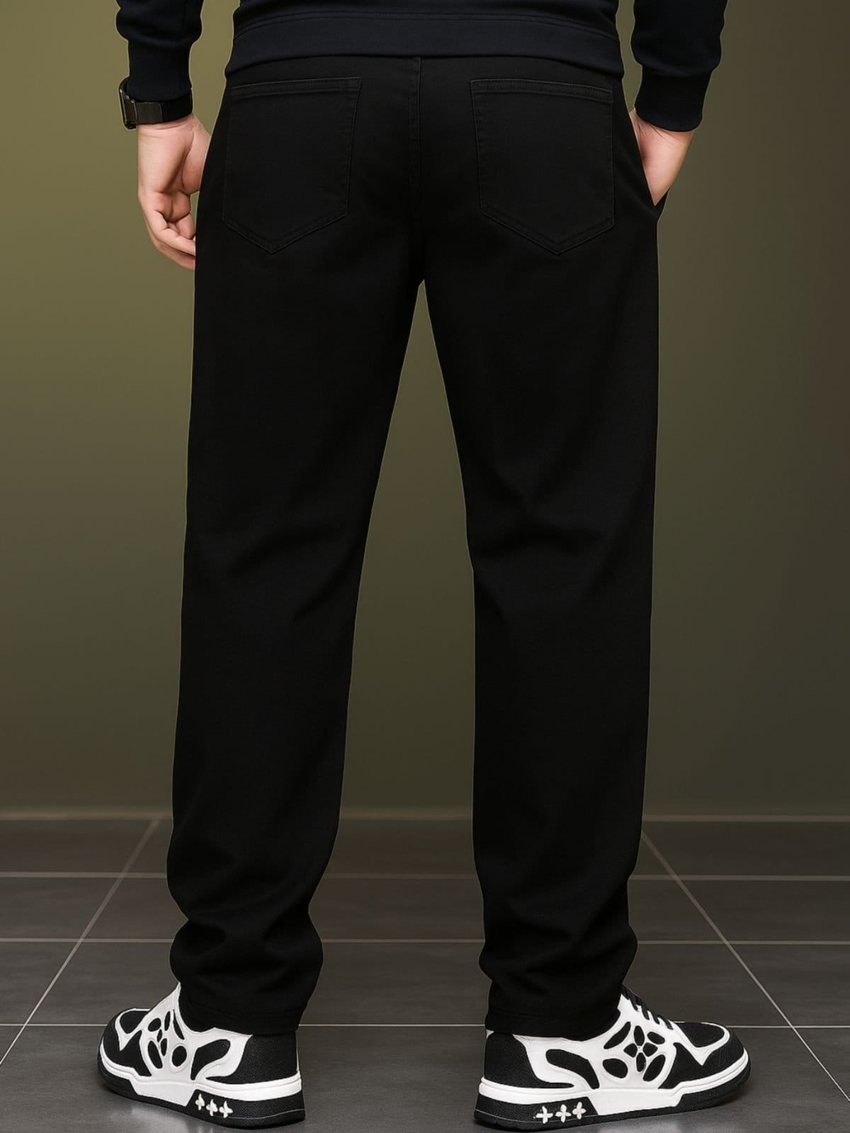 Vista 2 Calça Jeans Masculina CKF Wear Plus Size Preta CKF Wear preto