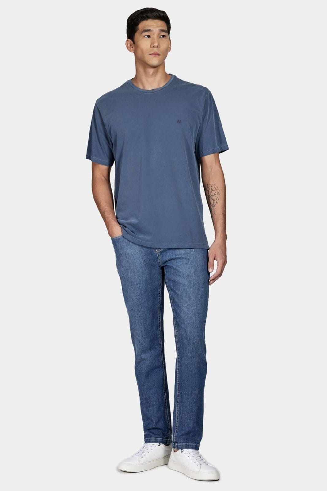 Vista 2 Calça Aramis Jeans Slim Médio Aramis azul