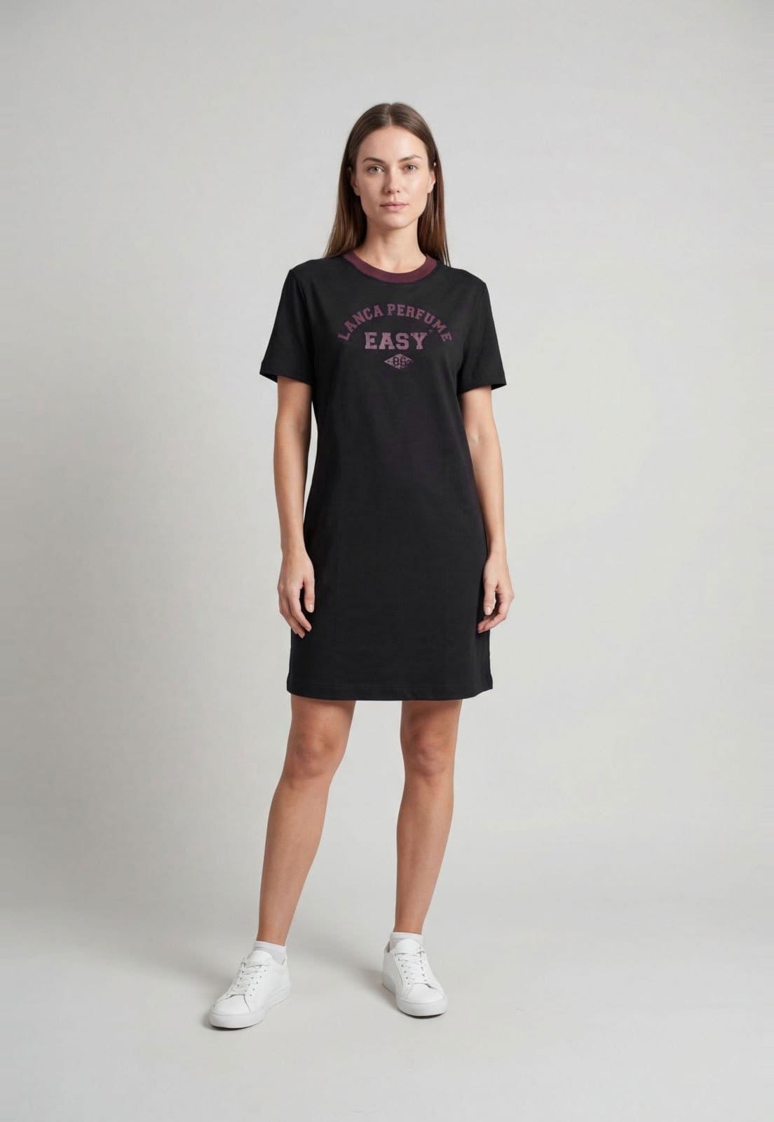 Vista principal Vestido Feminino Lança Perfume Estampa Easy Lança Perfume preto