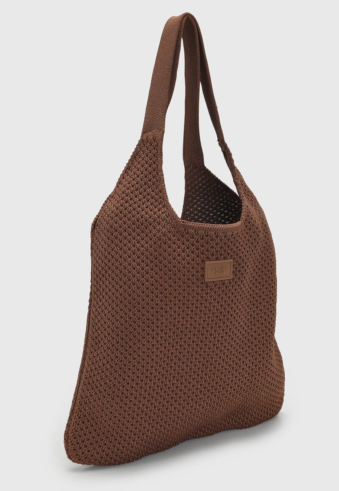 Vista 2 Bolsa Feminina Brizza Arezzo Textura Tramado Brizza Arezzo marrom