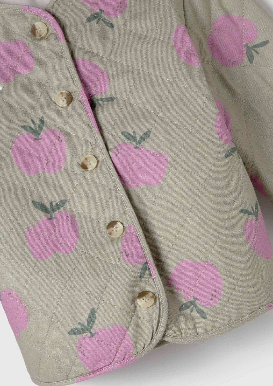 Vista 2 Infantil - Jaqueta Menina Toddler Em Matelassê Hering Hering Kids verde