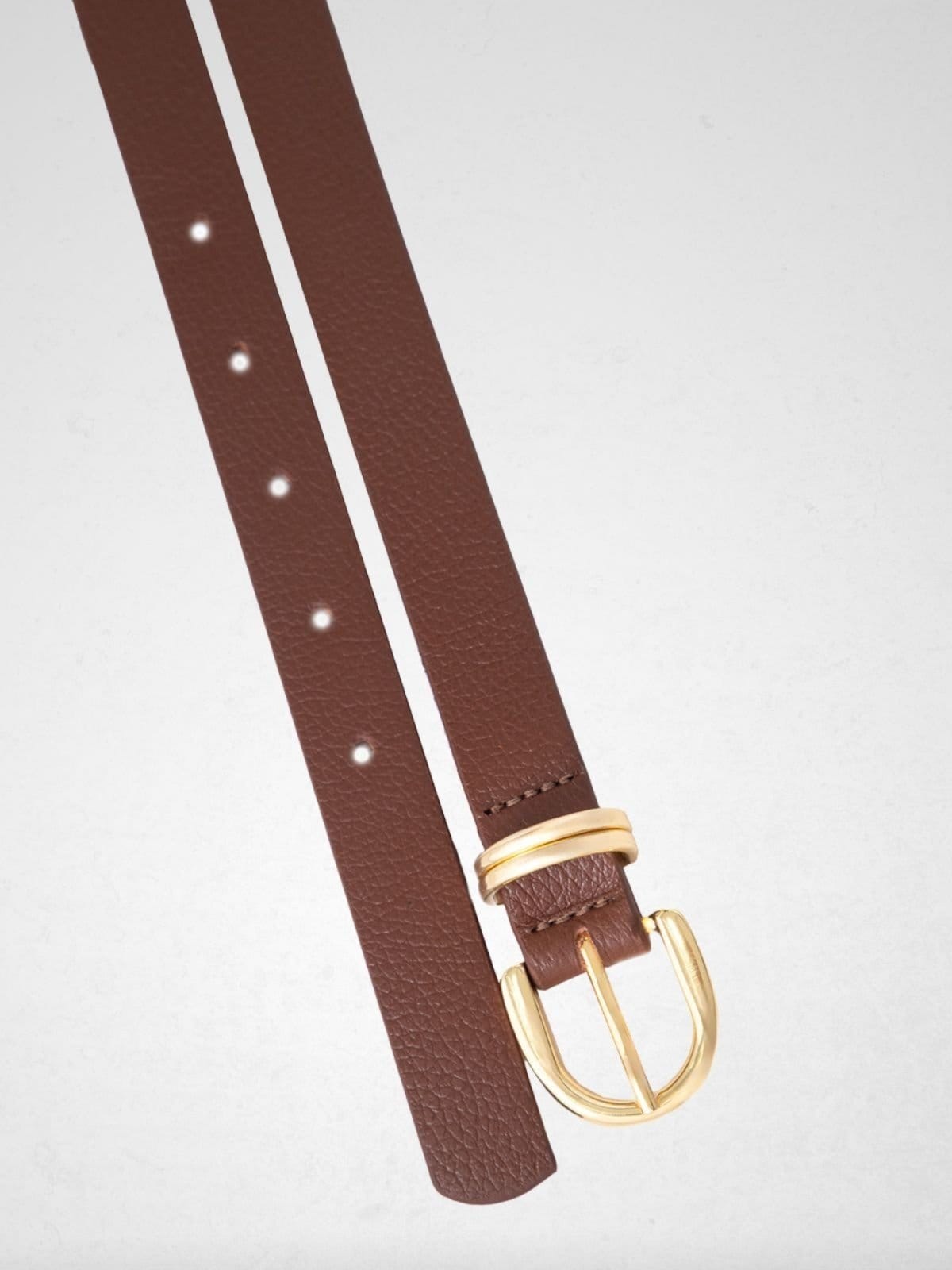 Cinto Via Lessa Barry Passante Duplo em Couro