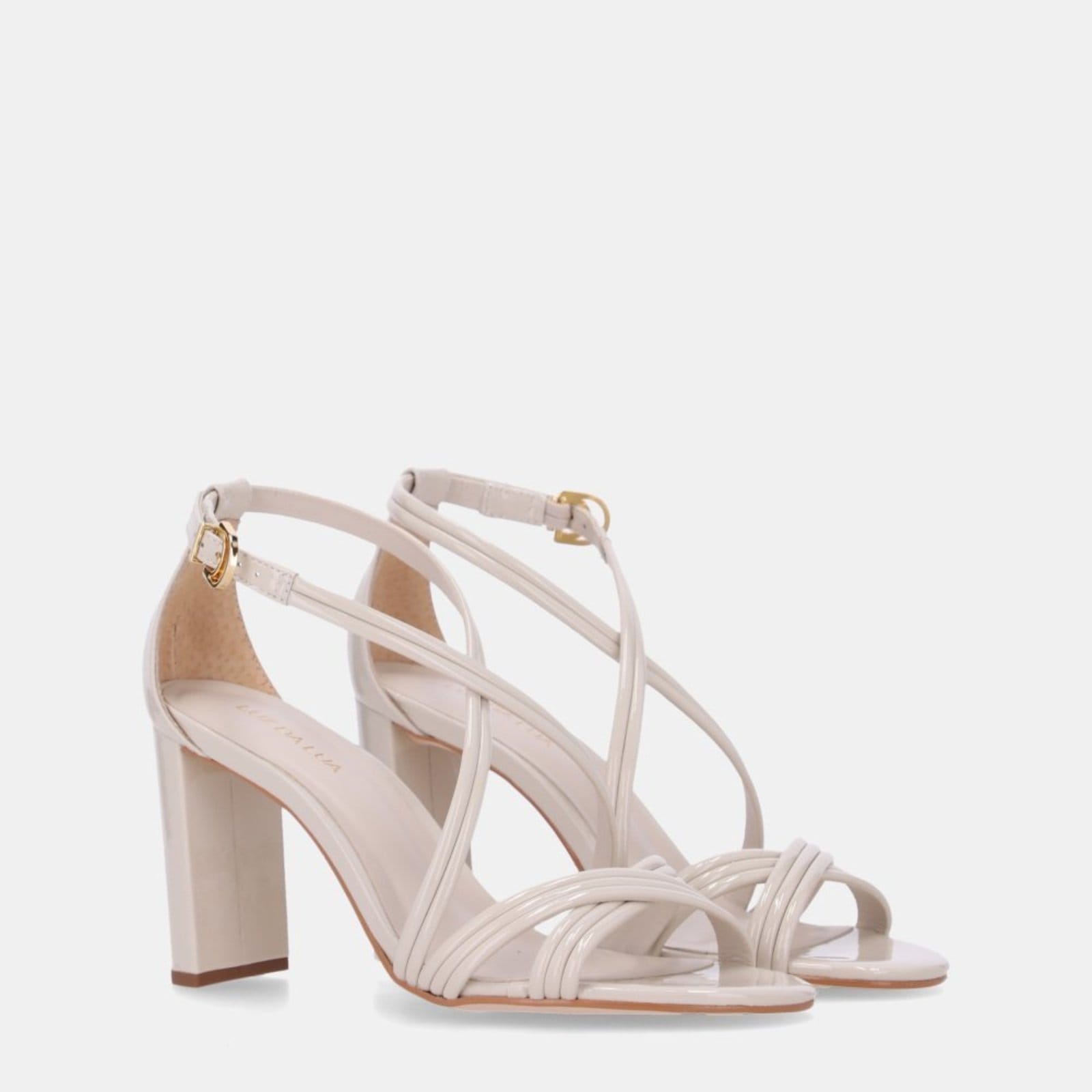 Vista 2 Sandália de Salto Luz da Lua - 80380031 Luz Da Lua Off-white Luz Da Lua off-white white