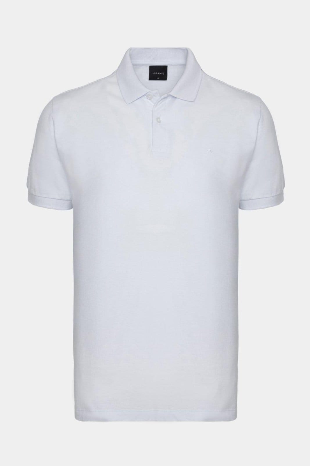Vista principal Polo Aramis Manga Curta Malha Pontilhada Aramis branco
