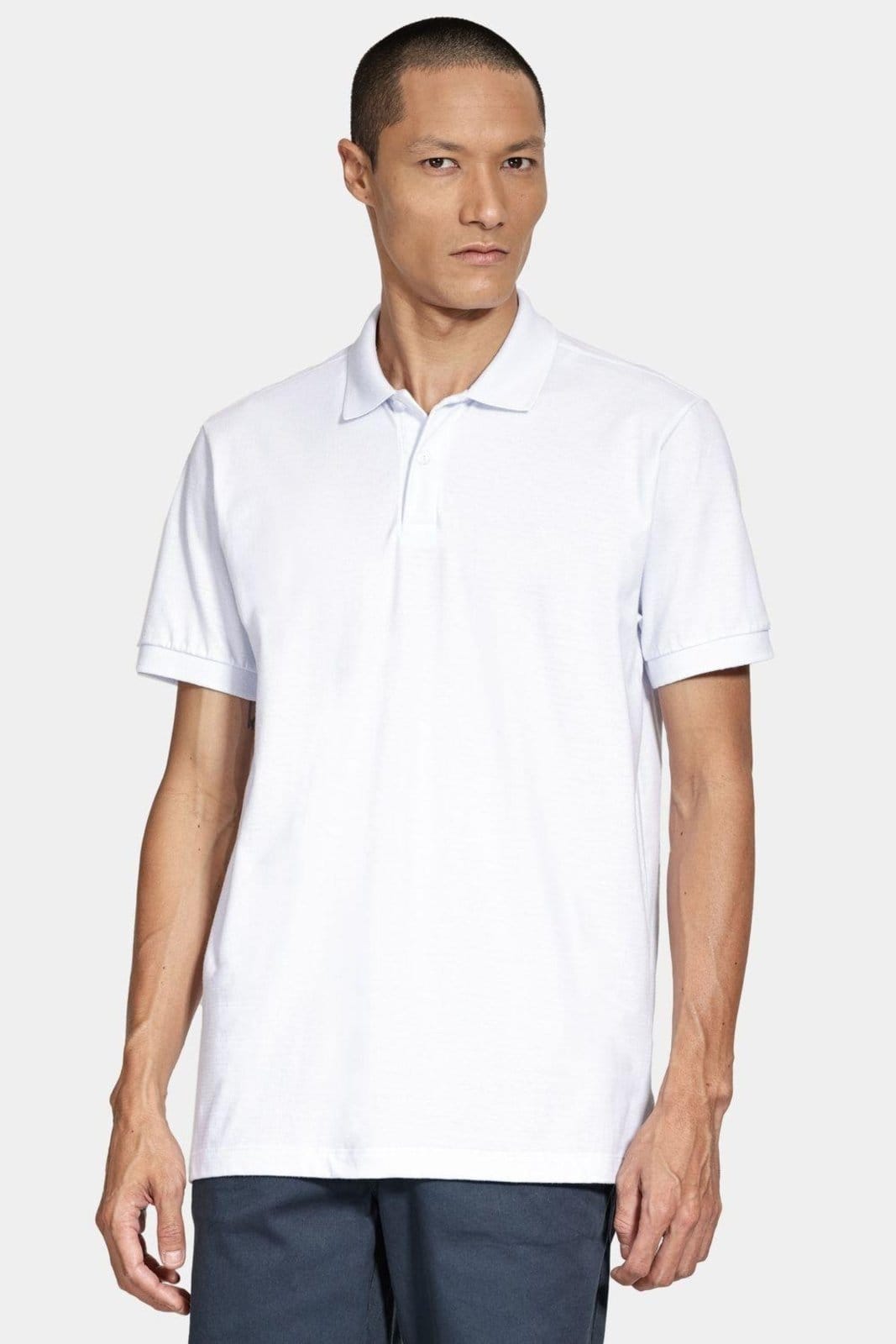 Vista 2 Polo Aramis Manga Curta Malha Pontilhada Aramis branco