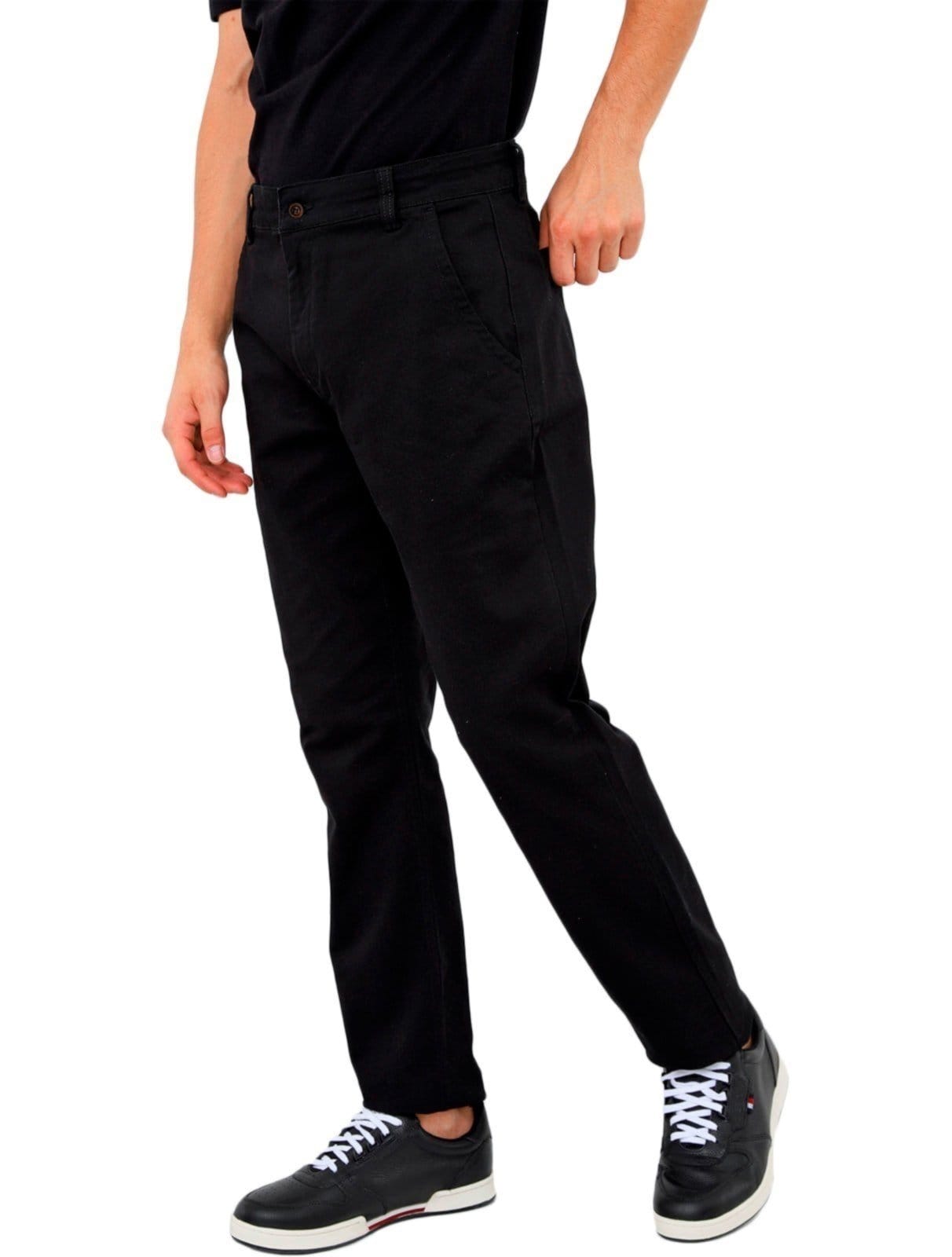 Calça Tommy Hilfiger Masculina de Sarja Brooklyn Preta