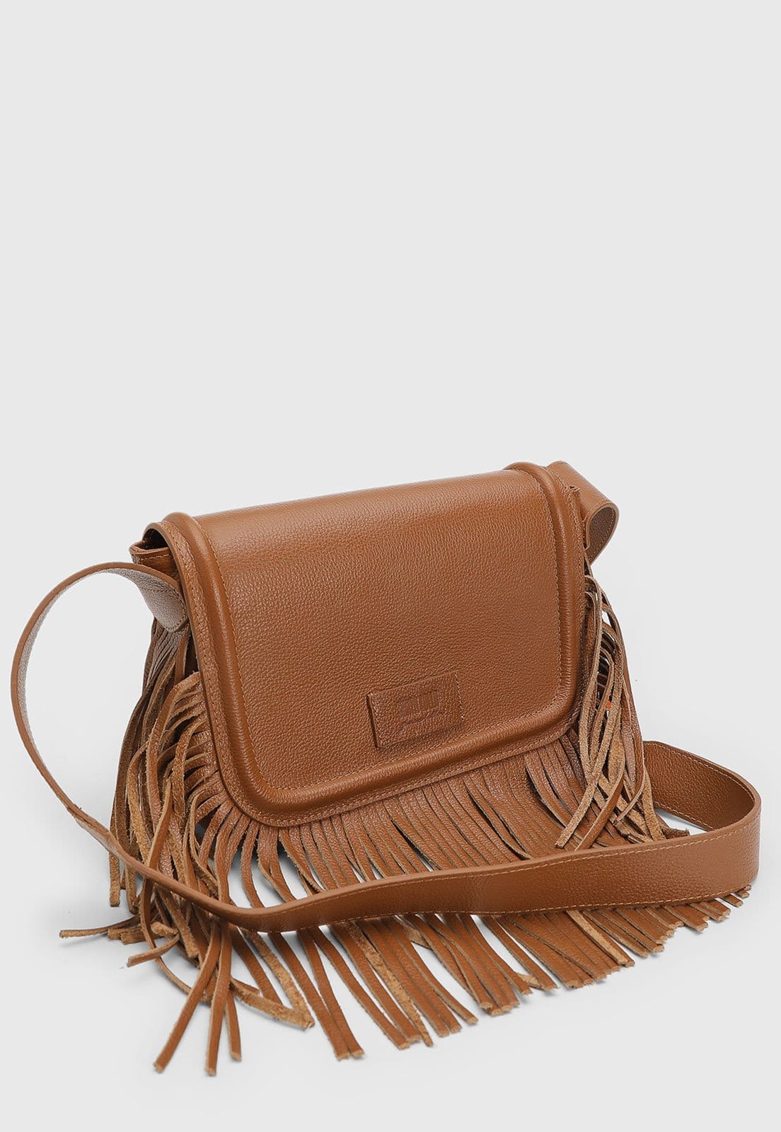 Vista 2 Bolsa Feminina Santa Lolla Franjas Caramelo Santa Lolla marrom