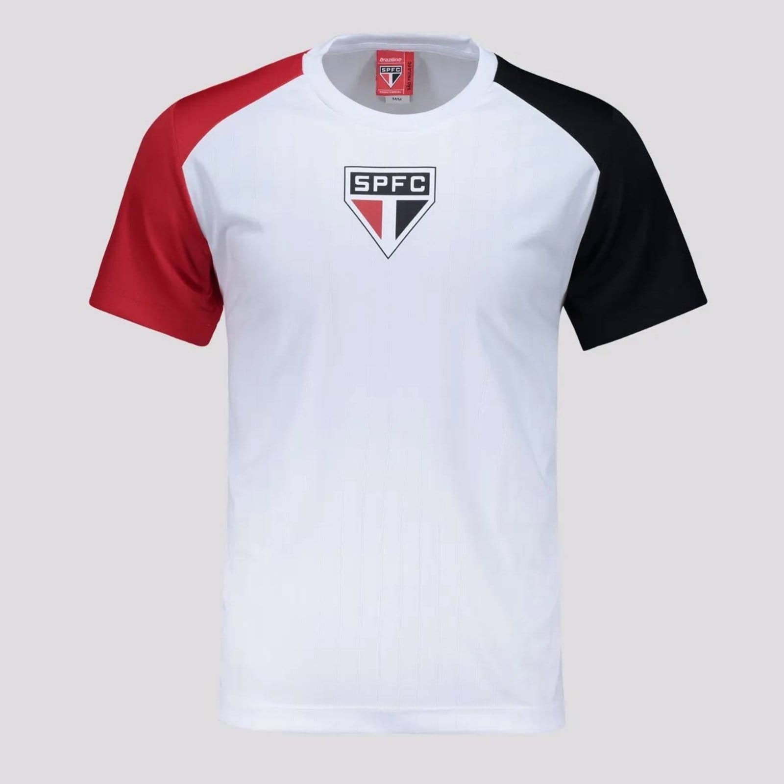 Vista 2 Camisa São Paulo Entrelaço 10 Luciano Branca braziline branco