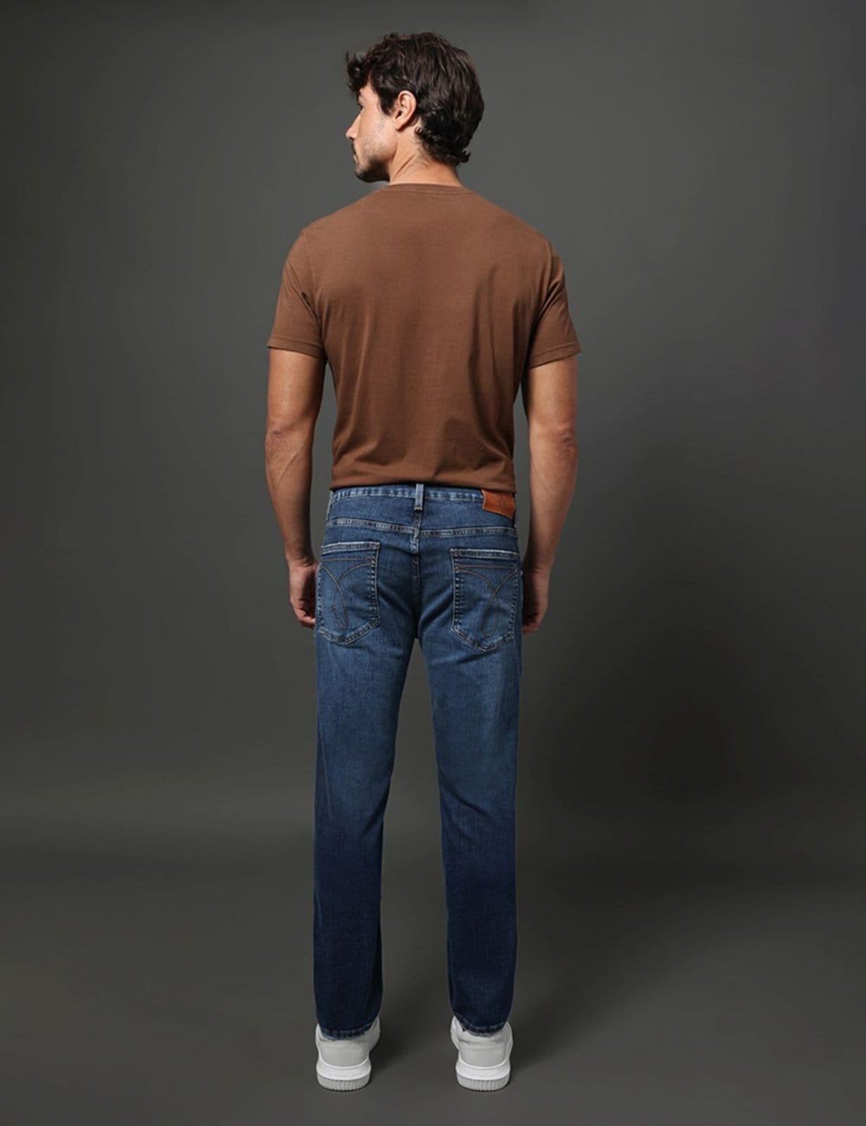 Vista 2 Calça Jeans Masculina Skinny 5 Pockets Calvin Klein Jeans Médio Calvin Klein Jeans azul