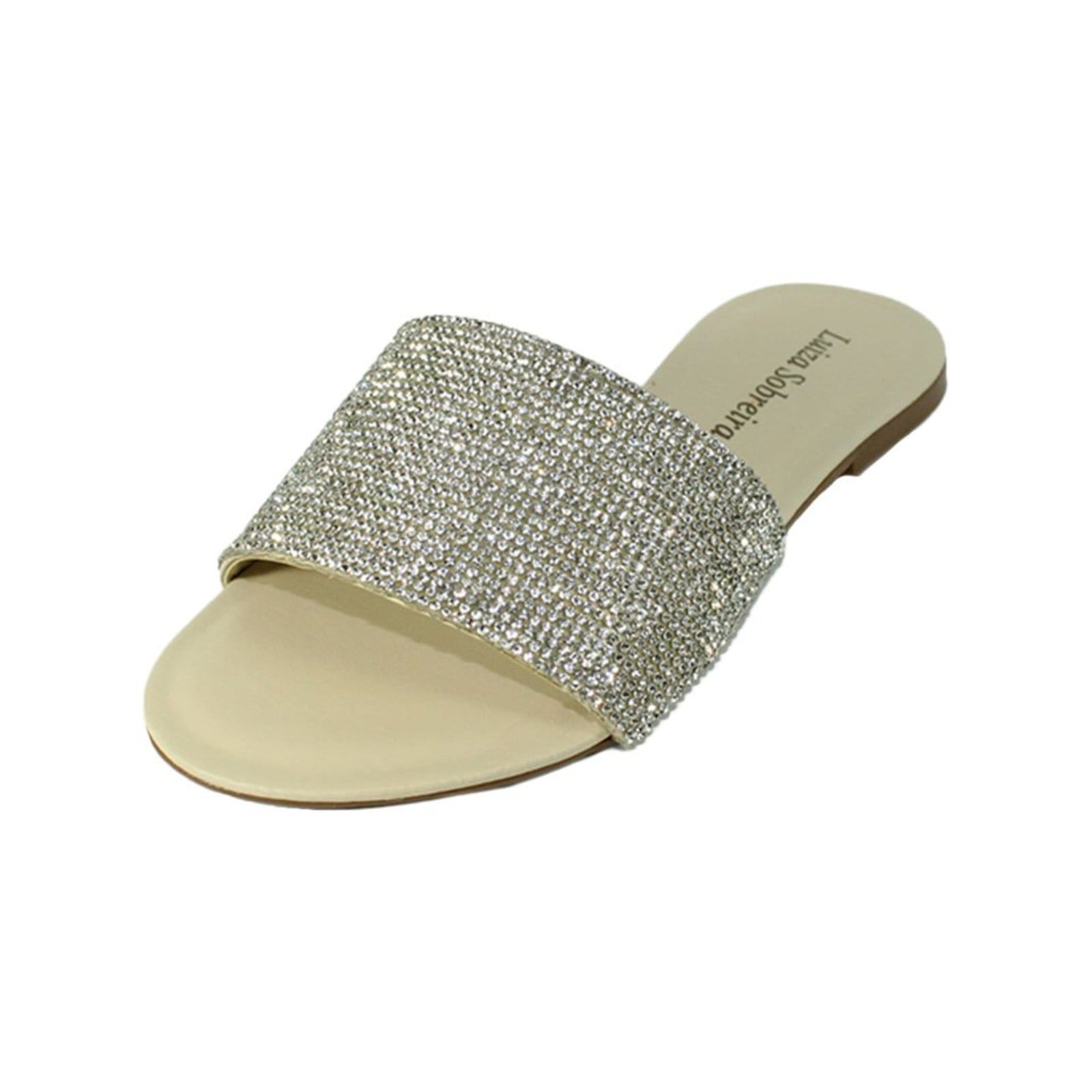 Vista 2 Rasteira Luiza Sobreira Off White Strass Cristal Mod. 2035 Luiza Sobreira off-white white