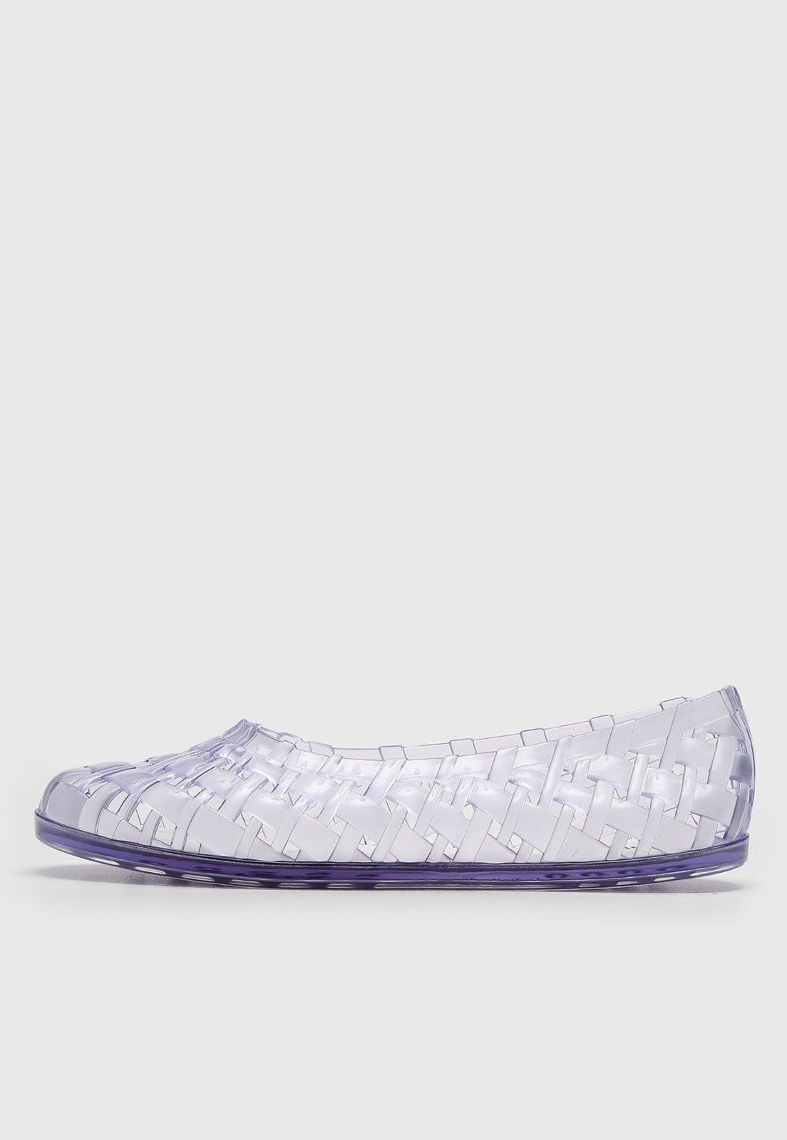 Vista principal Sapatilha Melissa Trançada Transparente Roxa Melissa roxo