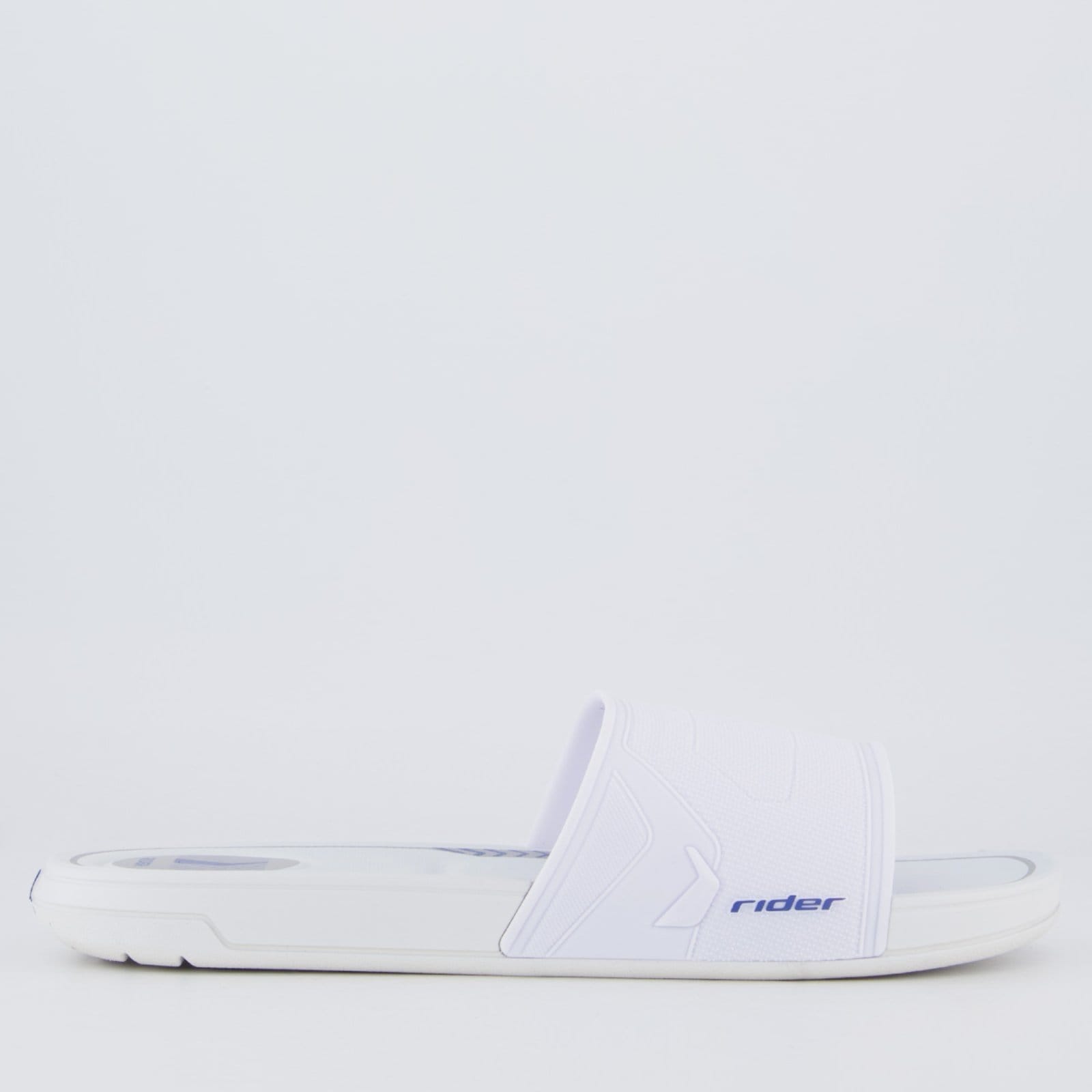 Vista 2 Chinelo Slide Rider Start Branco e Azul Rider branco azul