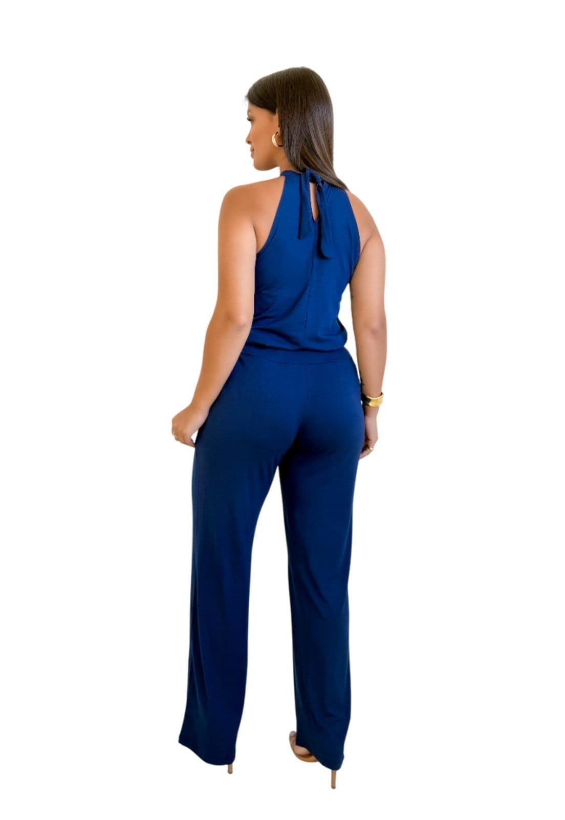 Vista 2 Conjunto Maria Paes Calça e Blusa Marinho Maria Paes azul marinho