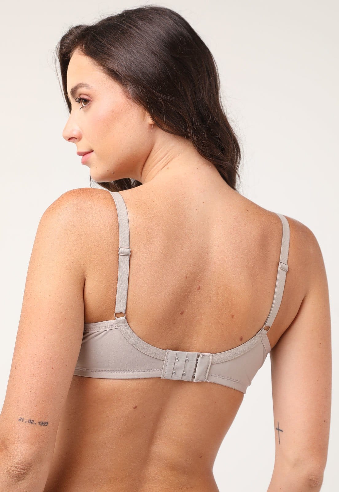 Vista 2 Sutiã Liz Meia Taça Reducer Liz bege