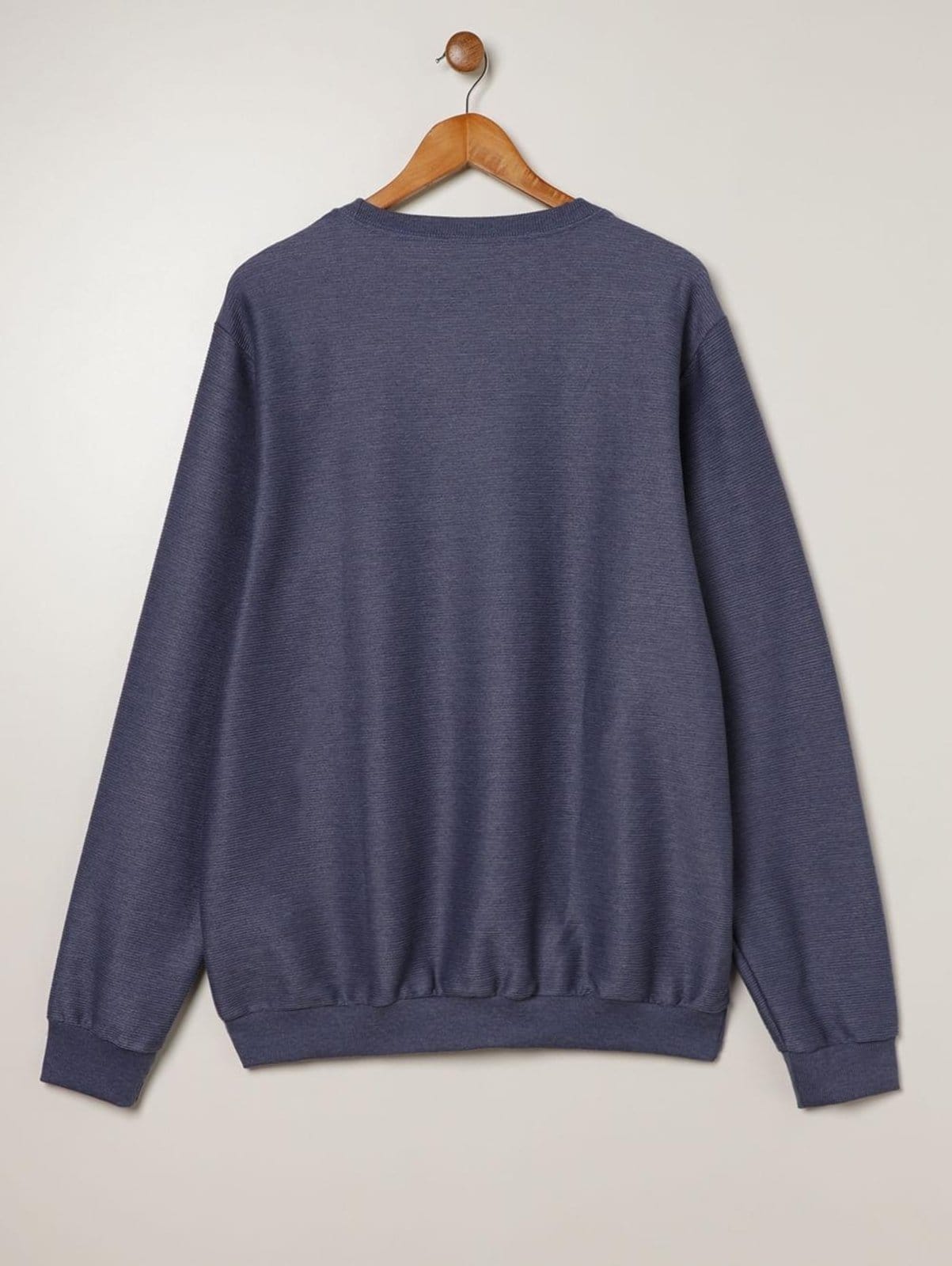 Vista 2 Blusão Texturizado Plus Size Masculino DZero azul