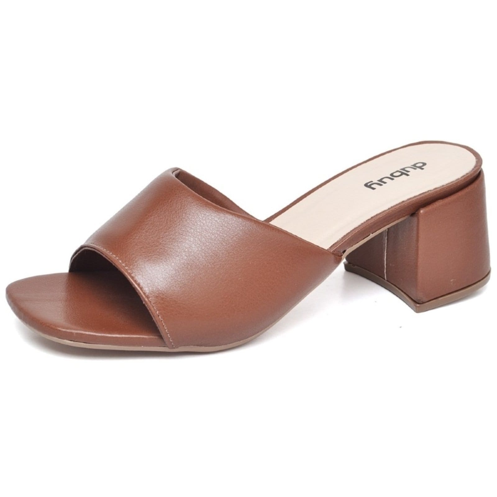 Vista 2 Tamanco Mule Salto Bloco DUBUY 302FG DUBUY marrom