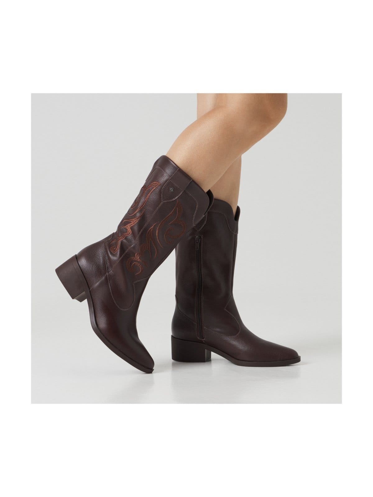 Vista 2 BOTA IANA DI VALENTINI COURO Di Valentini marrom