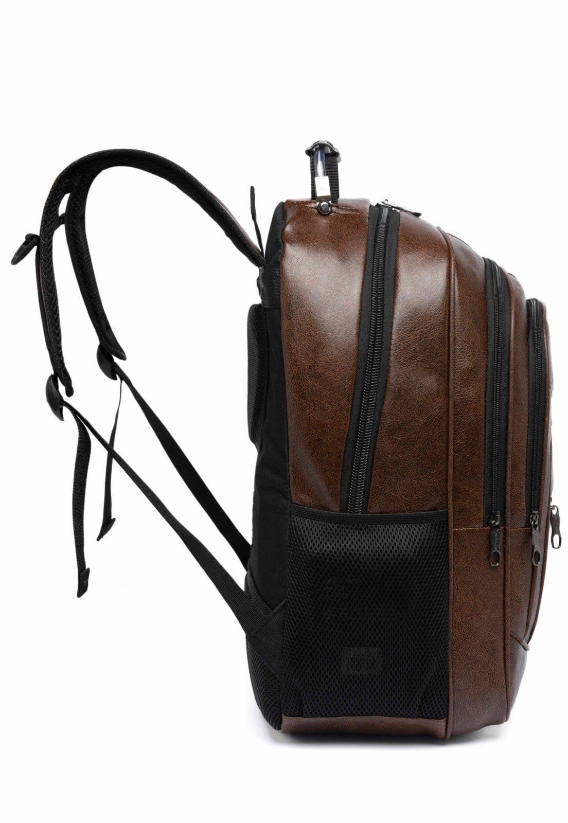 Vista 2 Mochila Masculina Nytron Trabalho Moderno Reforçada Espaçosa Nytron marrom