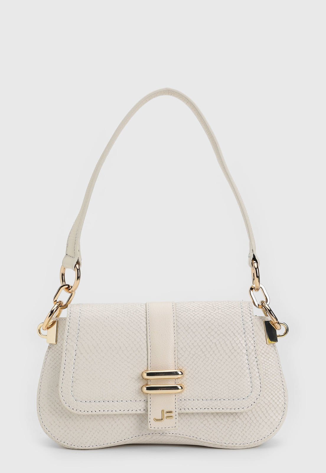Bolsa Tiracolo Jorge Bischoff Croco Off-White