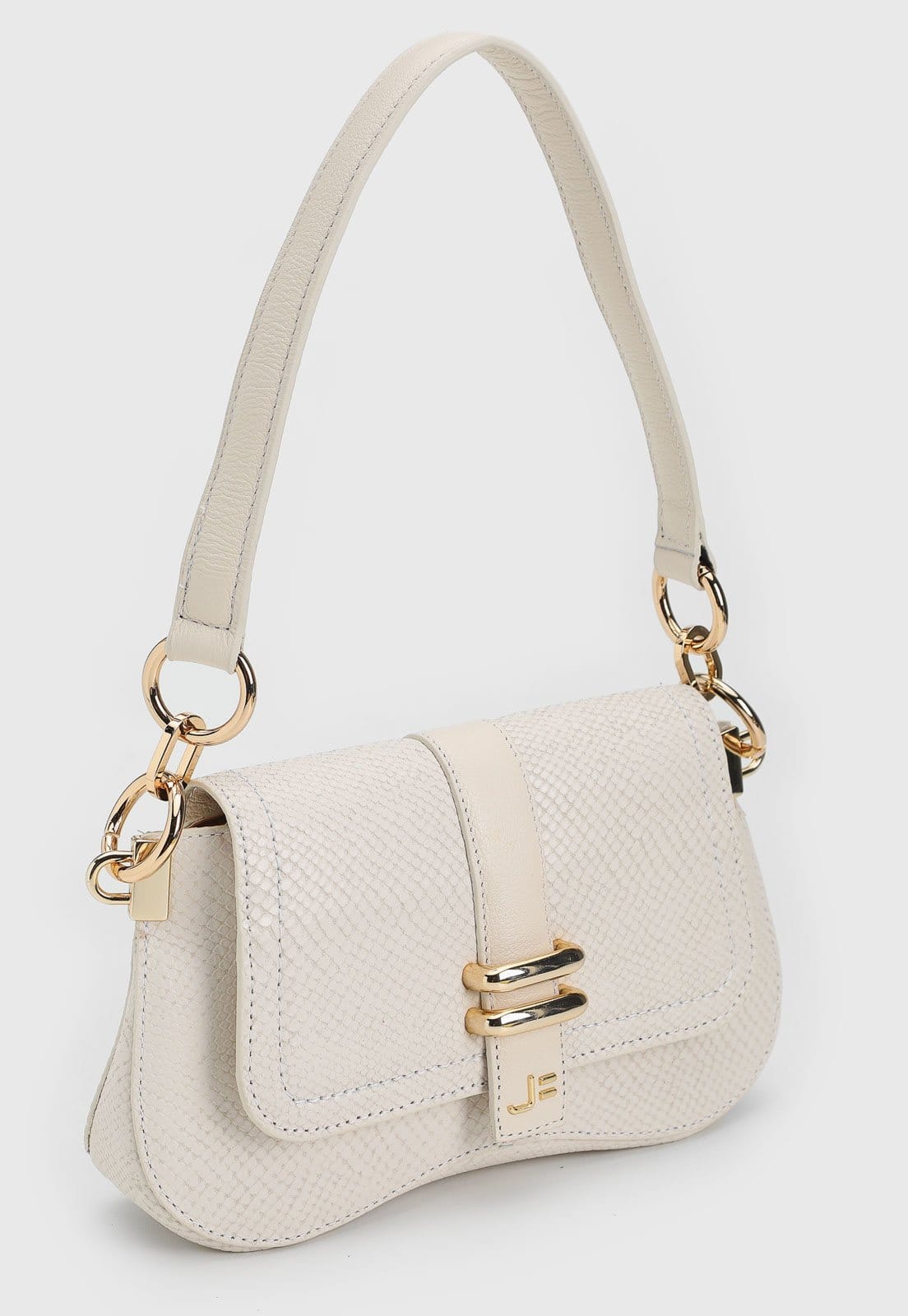 Vista 2 Bolsa Tiracolo Jorge Bischoff Croco Off-White Jorge Bischoff off-white white
