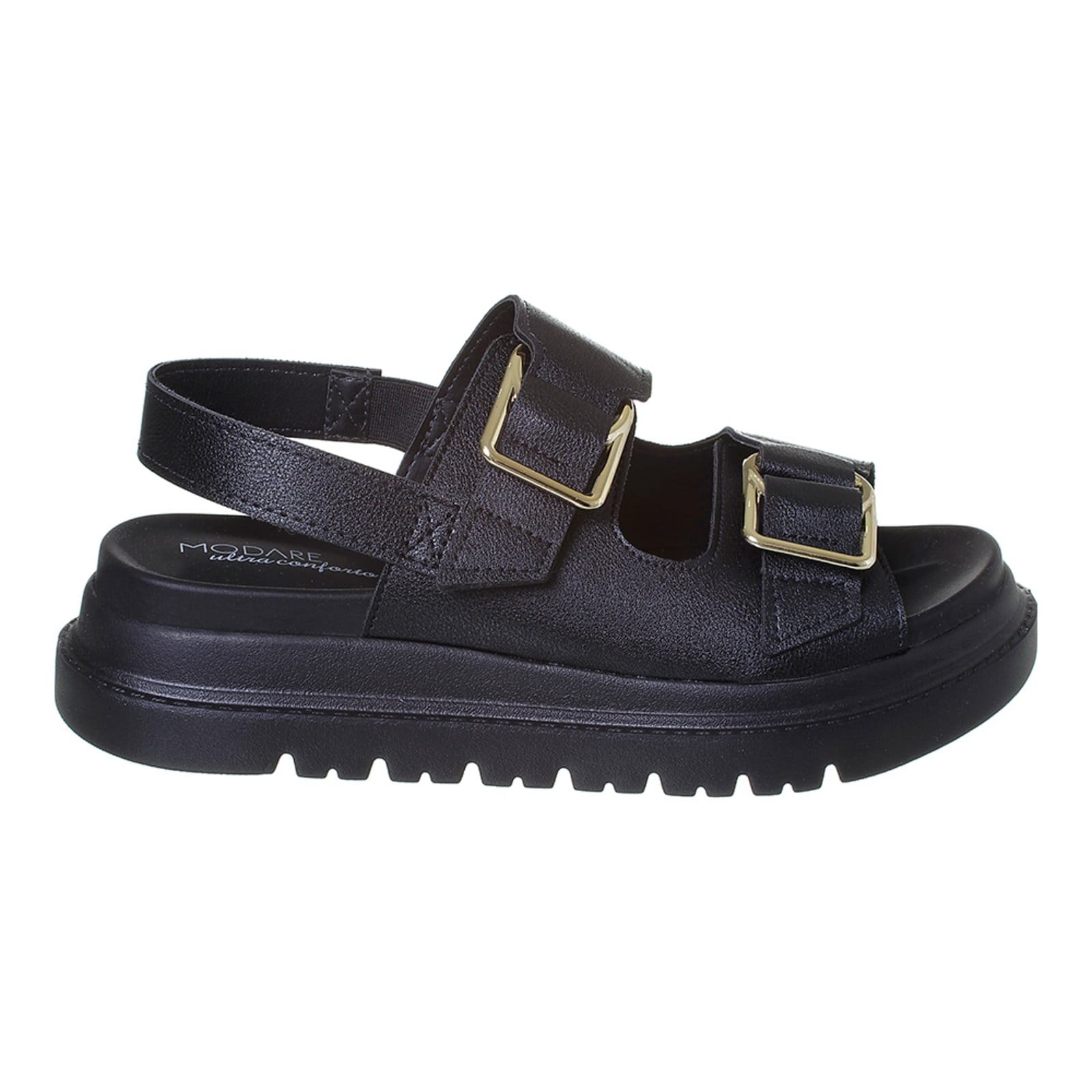 Vista 2 Sandália Flatform Feminina Modare Angipé preto