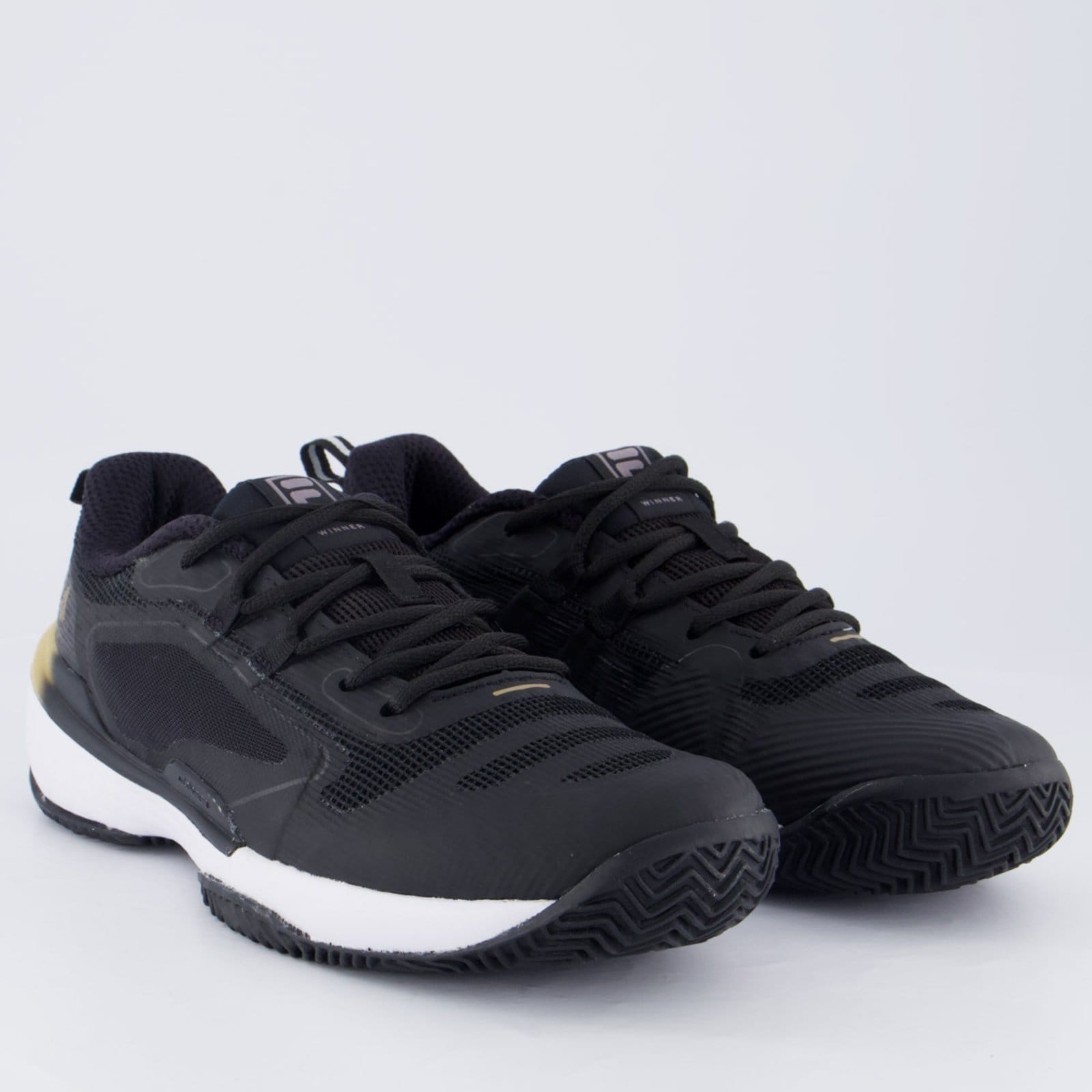 Vista 2 Tênis Fila Winner Clay e Dourado Fila preto