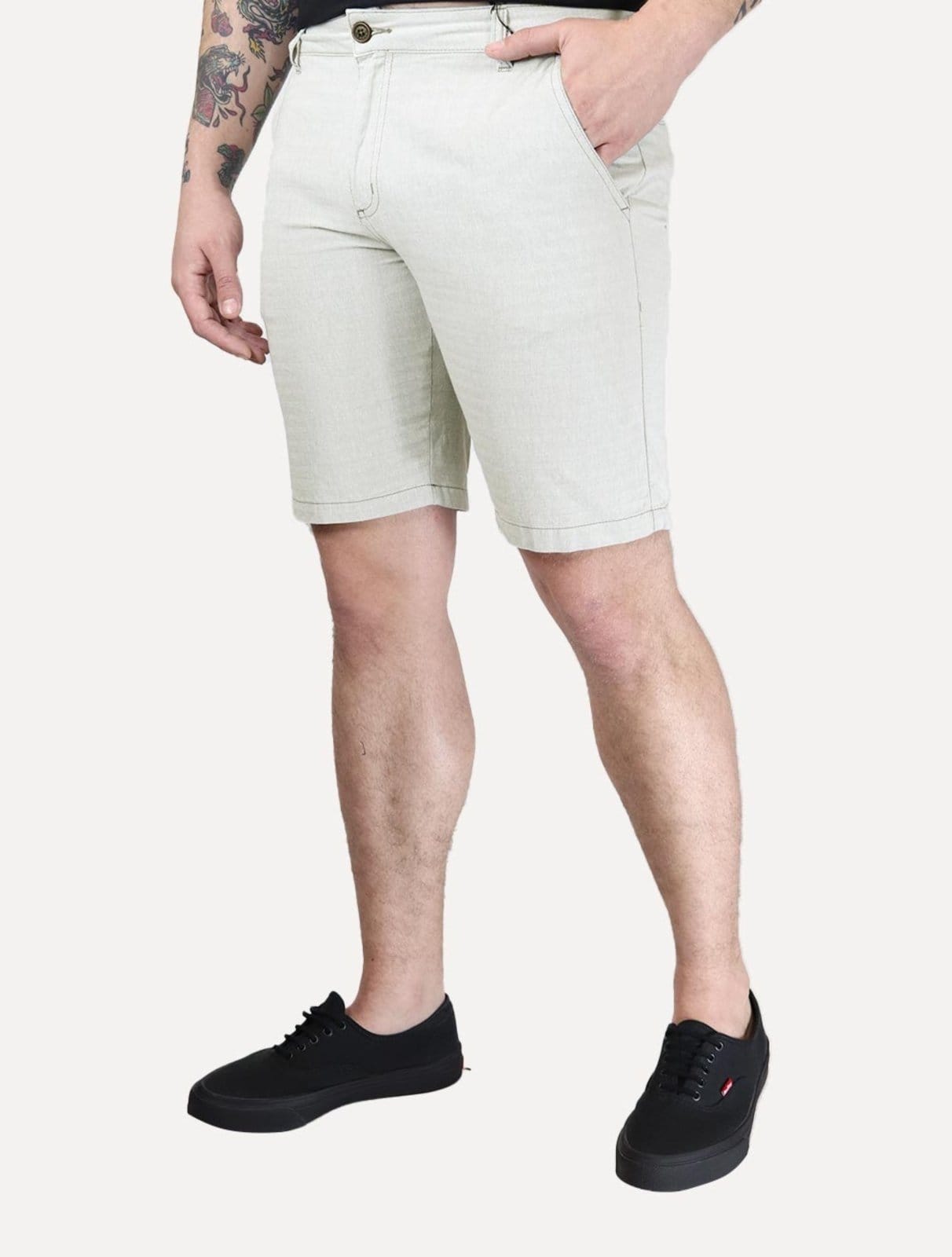 Bermuda Aramis Masculina Chino Fishbone Claro