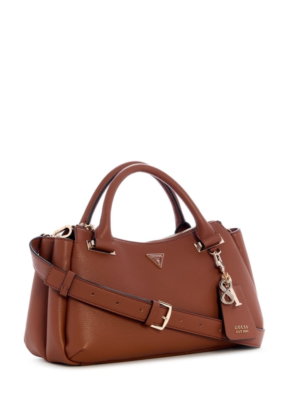 Vista 2 Bolsa Guess Evie Triple Comp Satchel Guess marrom