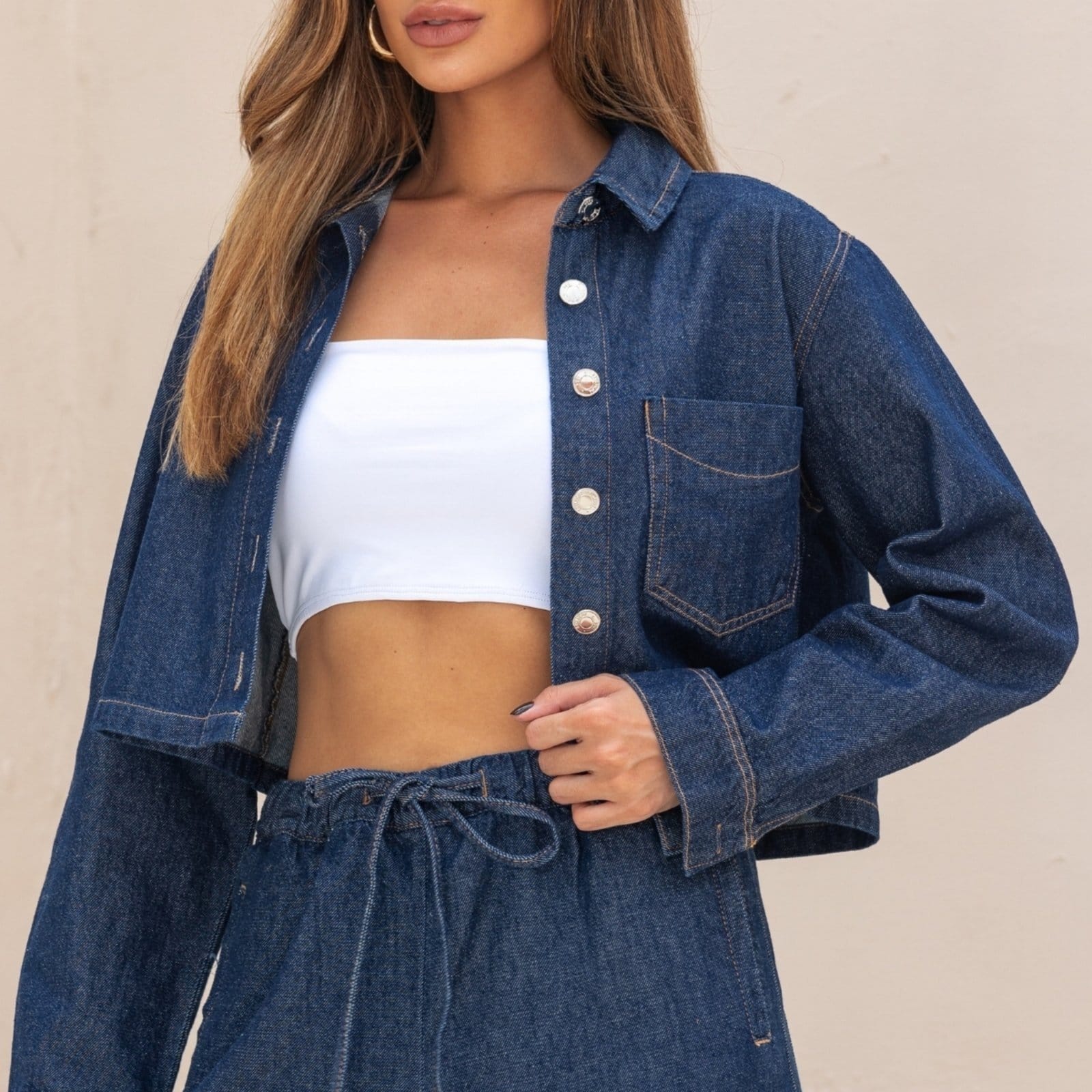 Vista 2 Jaqueta Jeans Feminina Revanche Melitene Revanche unico