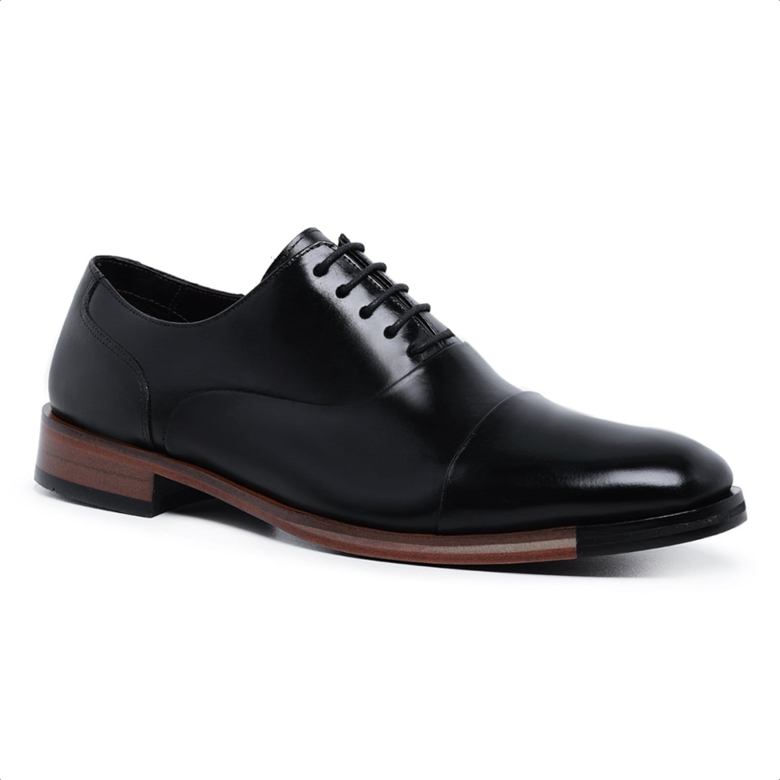 Vista principal Sapato Oxford Social Masculino Malbork em Couro Brilho 60610P Malbork preto