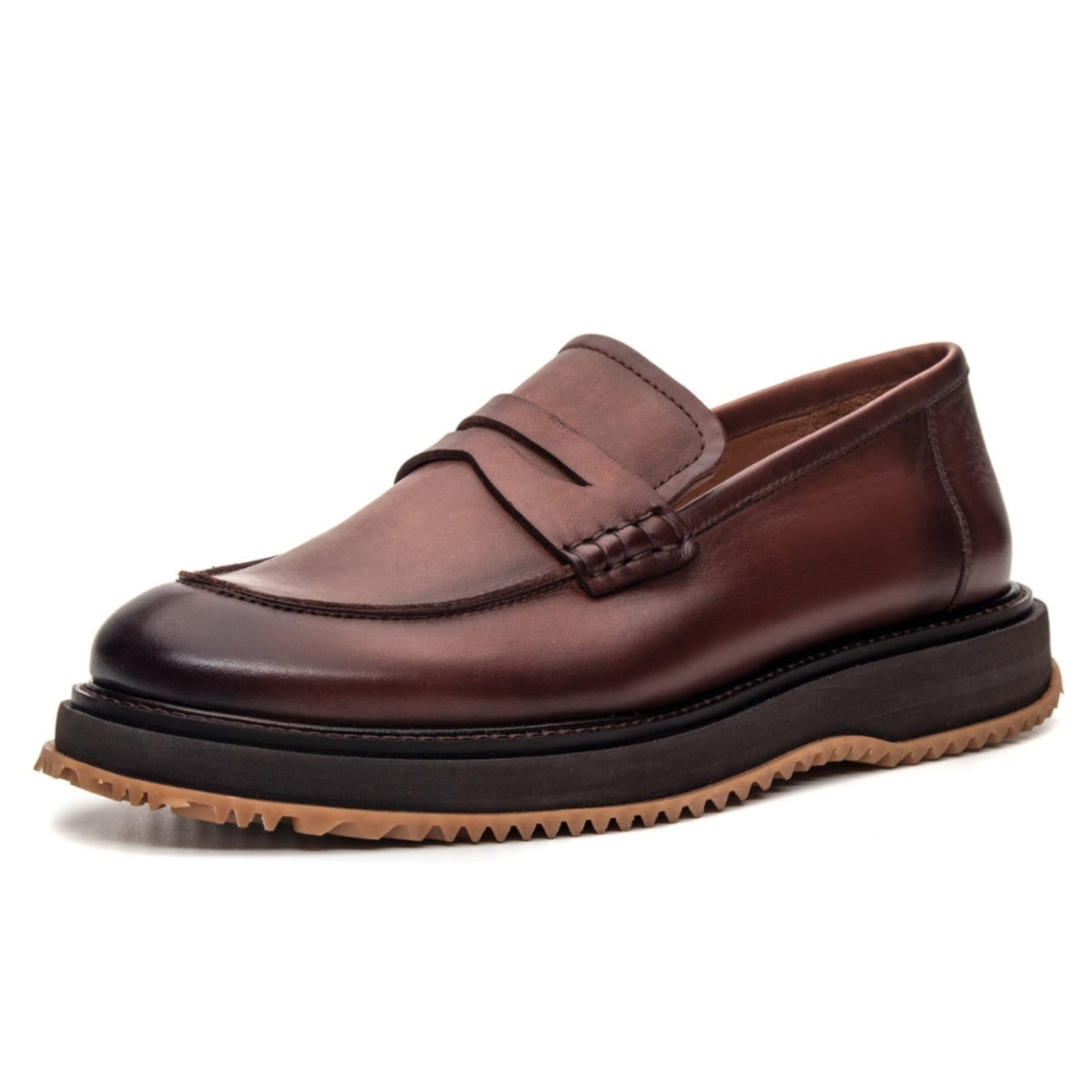 Sapato Loafer London Coronello Premium em Couro Havana