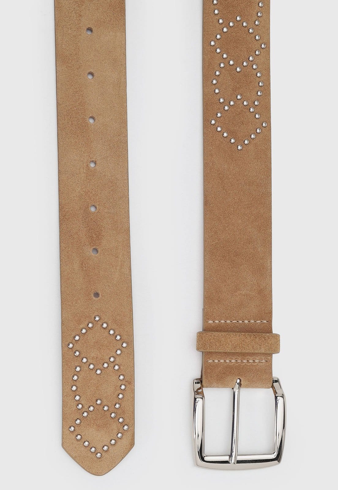 Cinto Feminino Luiza Barcelos Camurça Tachas - 2