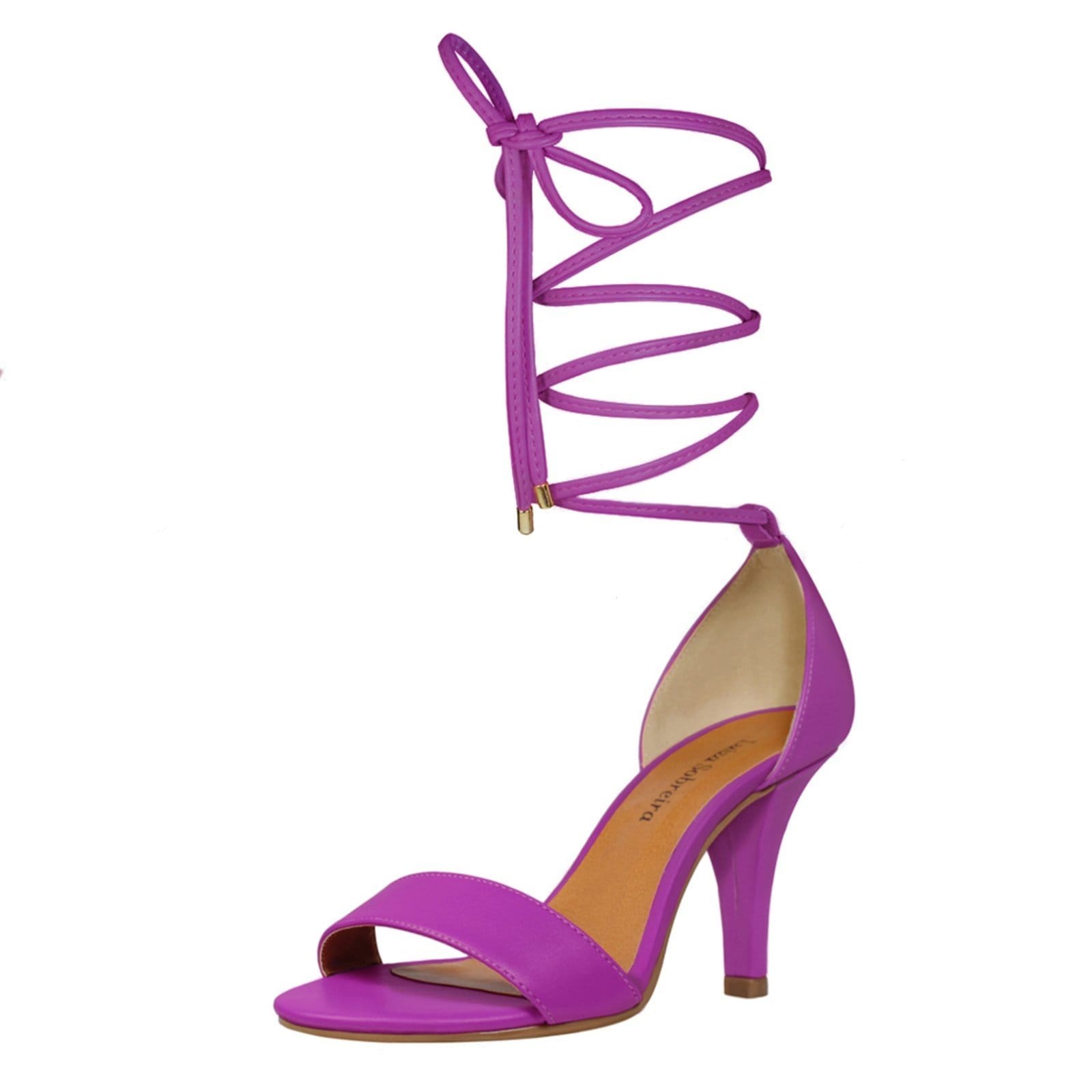 Vista 2 Sandália Troca Tira Salto Alto Fino Luiza Sobreira Roxa Mod. 2169-2 Luiza Sobreira roxo